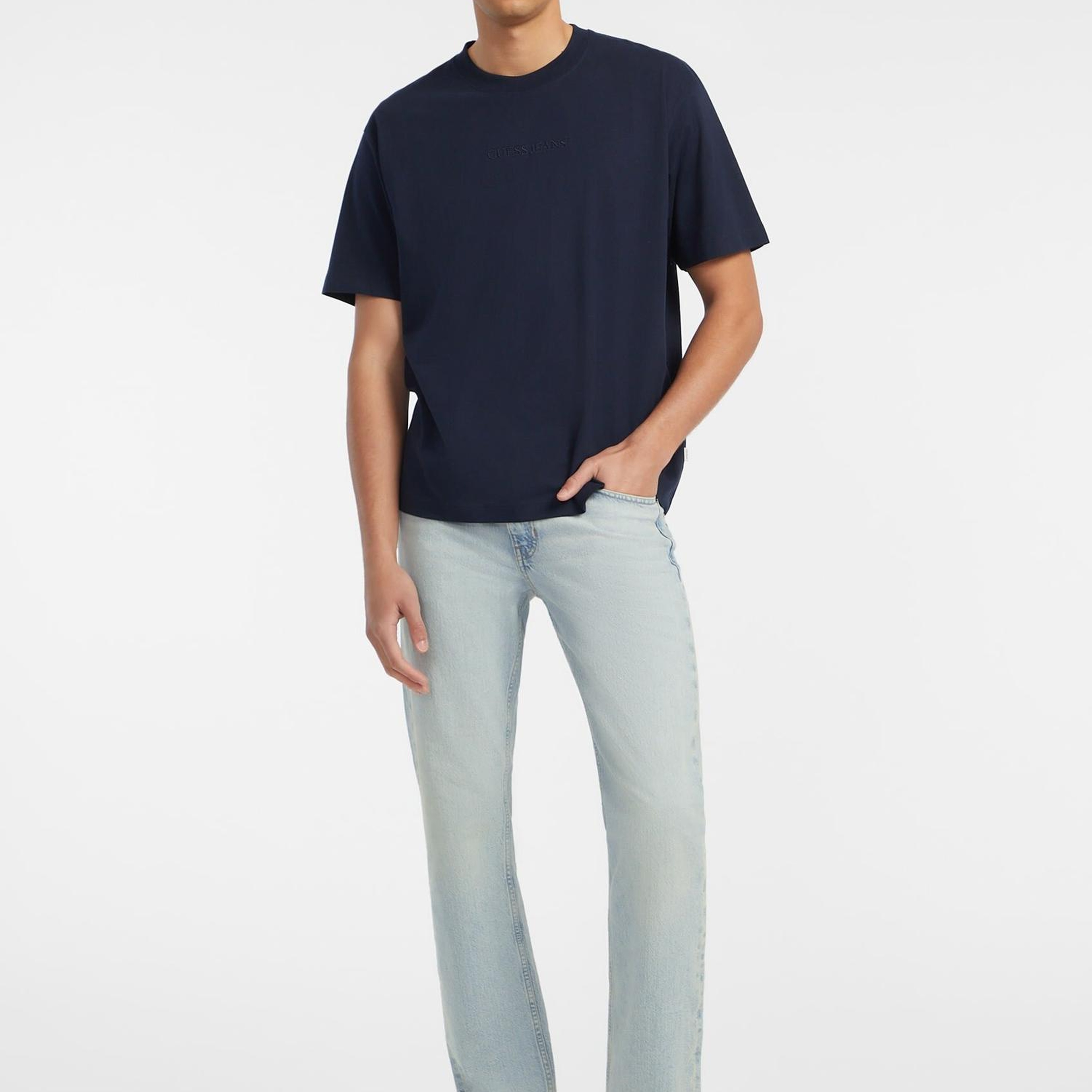Guess Jeans Erkek Oversize Fit T-Shirt