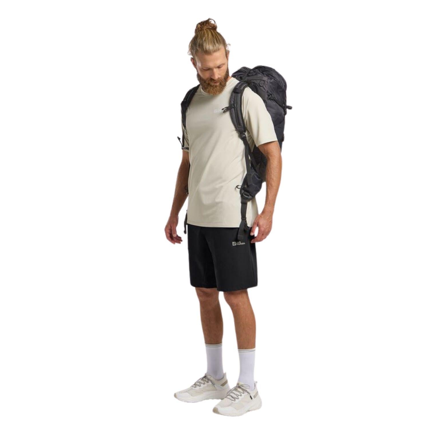 Jack Wolfskin Prelight Stride Shorts Erkek Siyah Şort