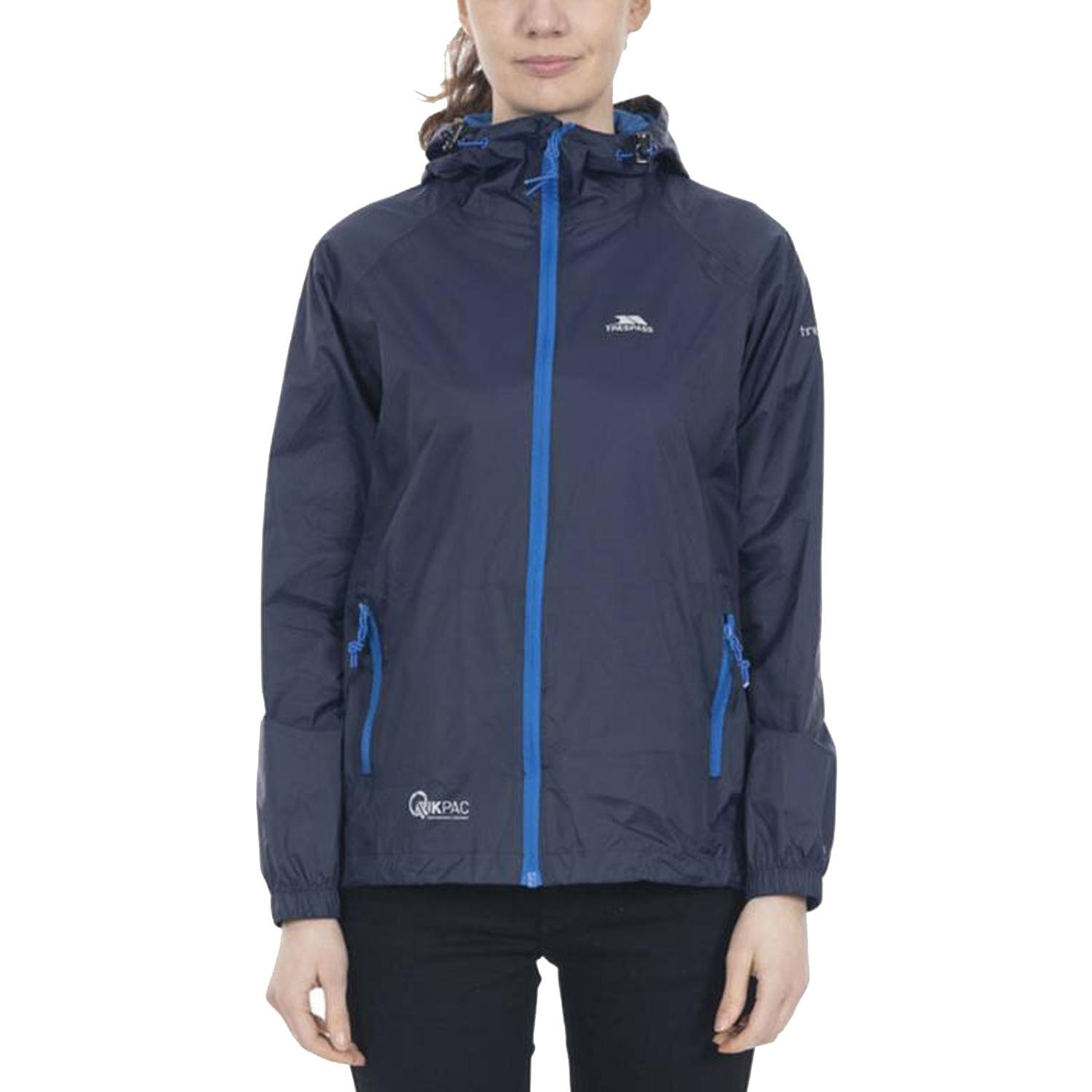 Trespass Qikpac - Unisex Packaway Unisex Mavi Yağmurluk