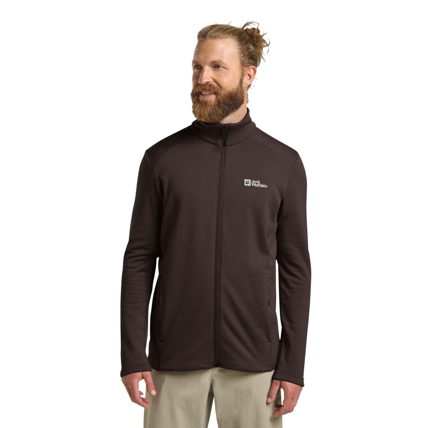 Jack Wolfskin Kolbenberg Fz Erkek Kahverengi Polar Ceket
