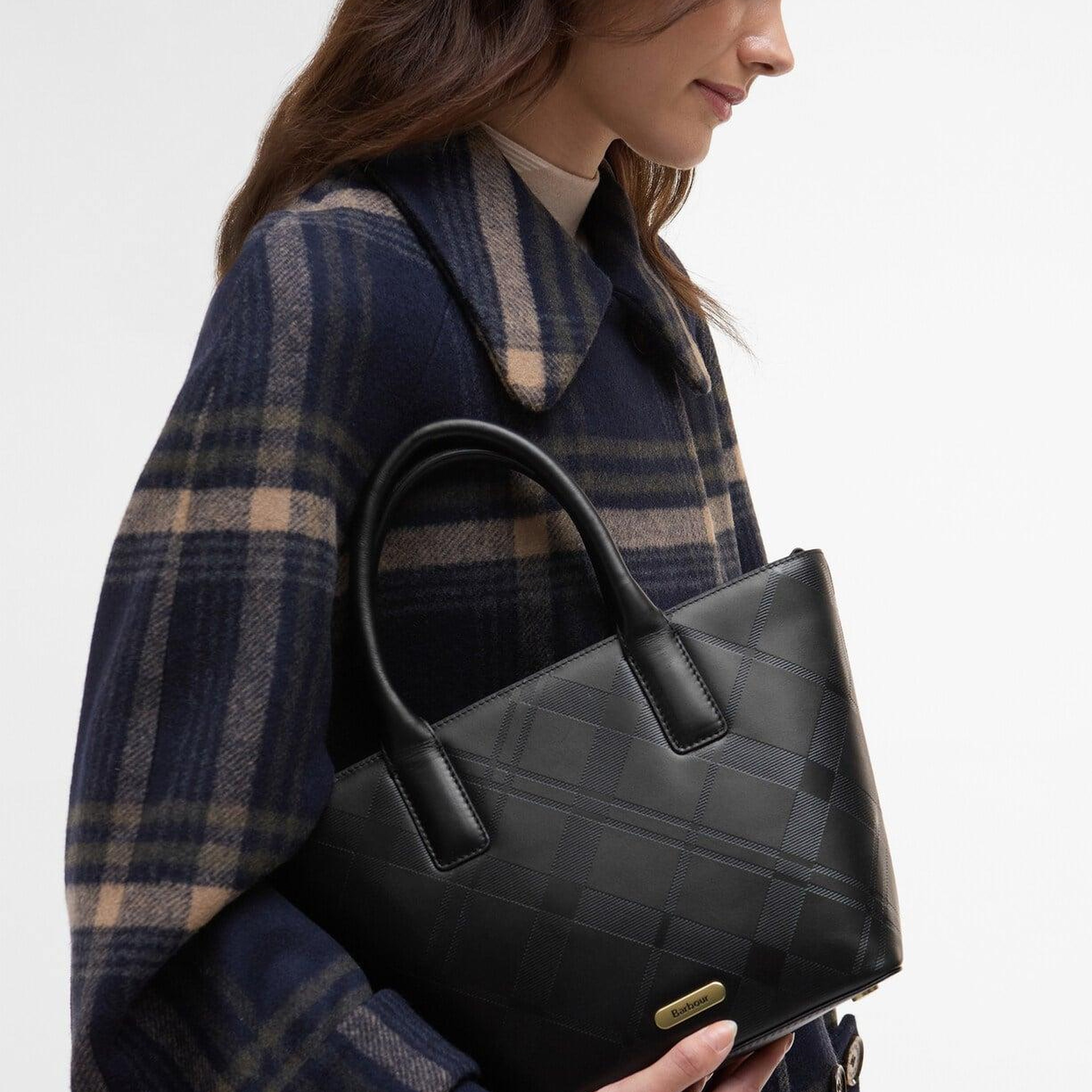 Barbour Birch Deboss Leather Tote Çanta