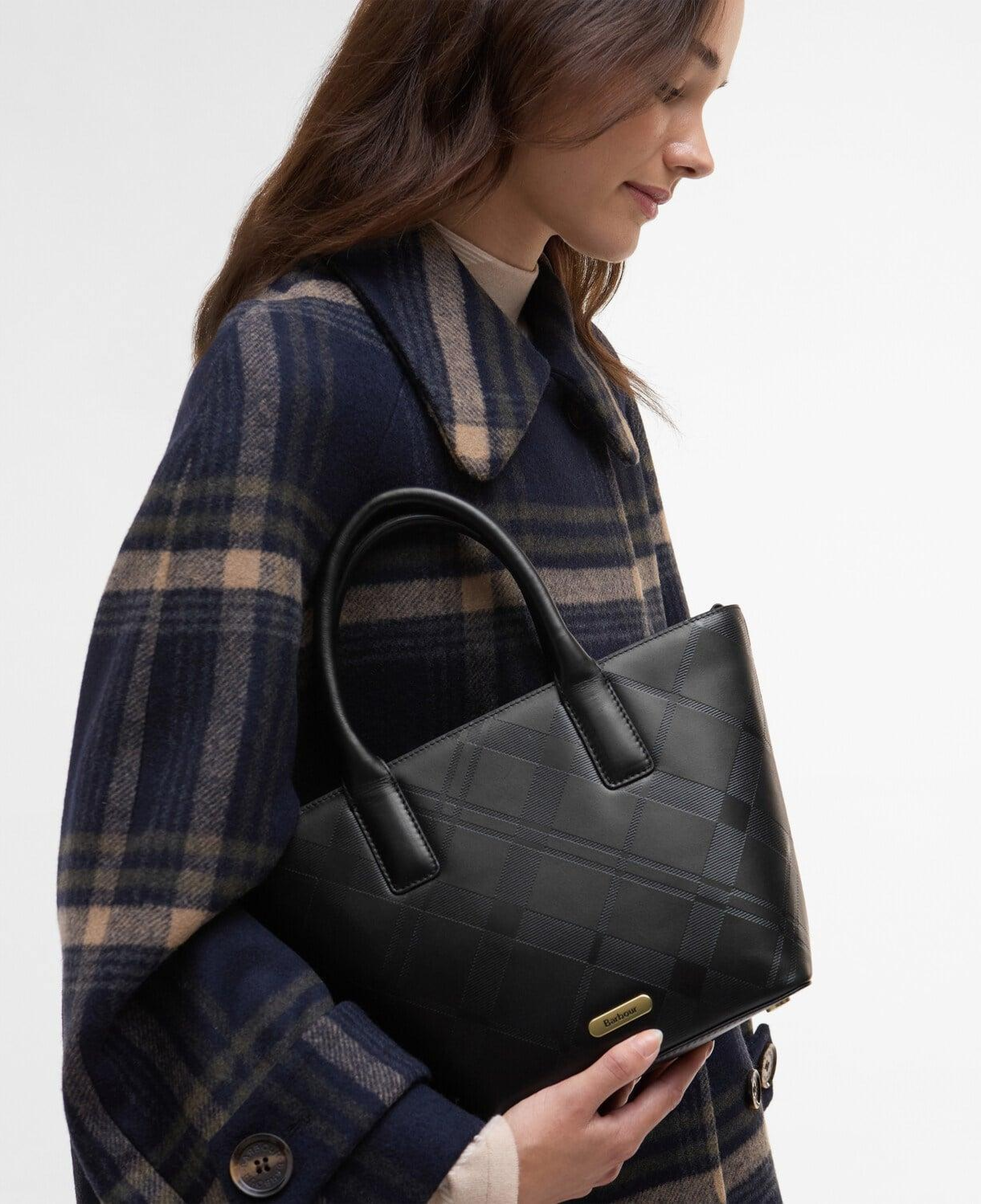 Barbour Birch Deboss Leather Tote Çanta