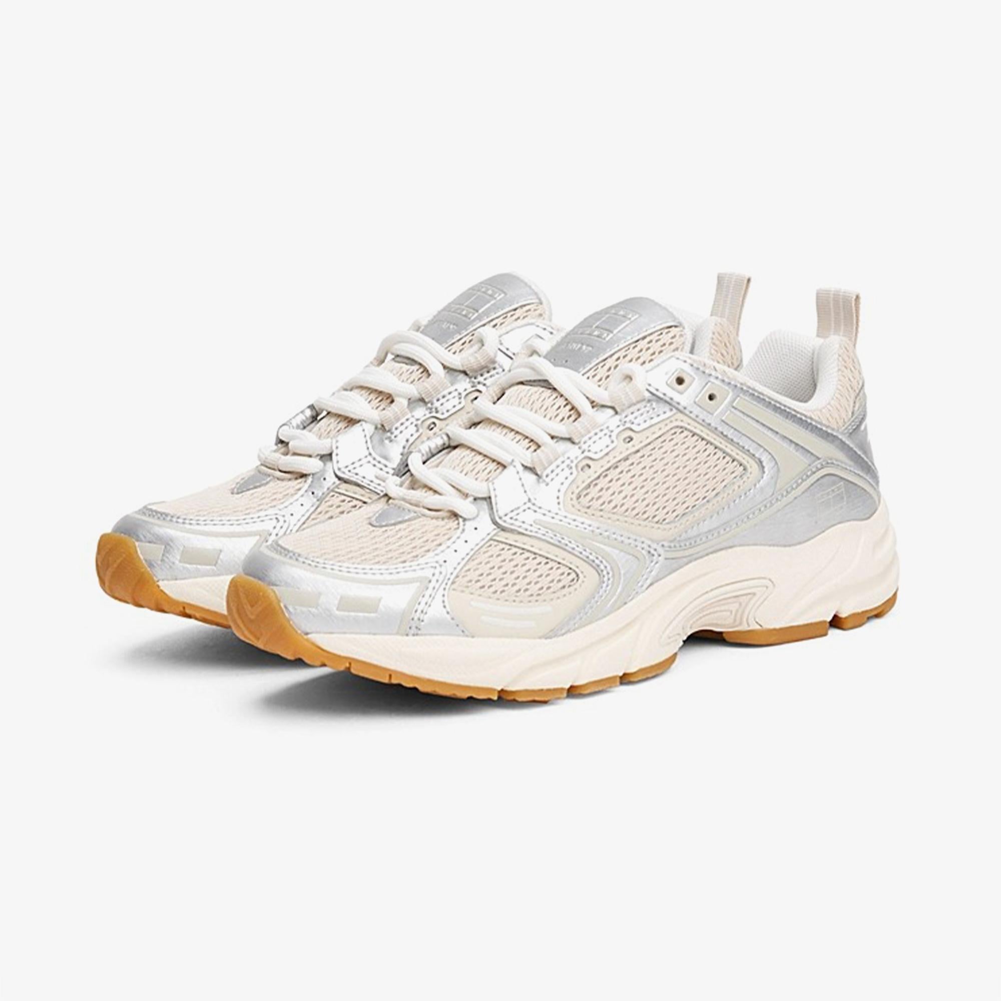 Tommy Hilfiger Archieve 97 Metallic Kadın Bej Spor Ayakkabı