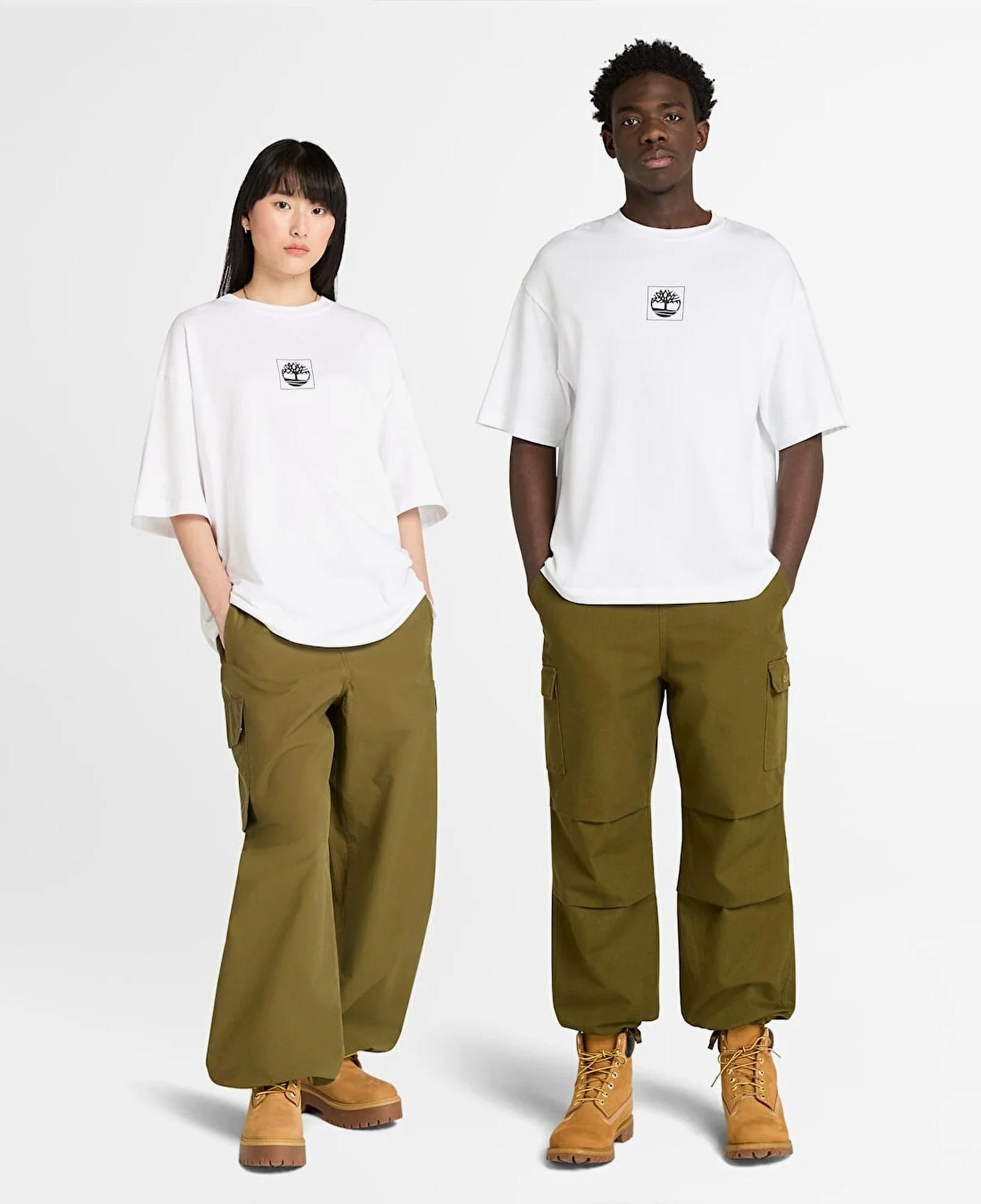 Timberland Building Blocks Erkek Beyaz T-Shirt