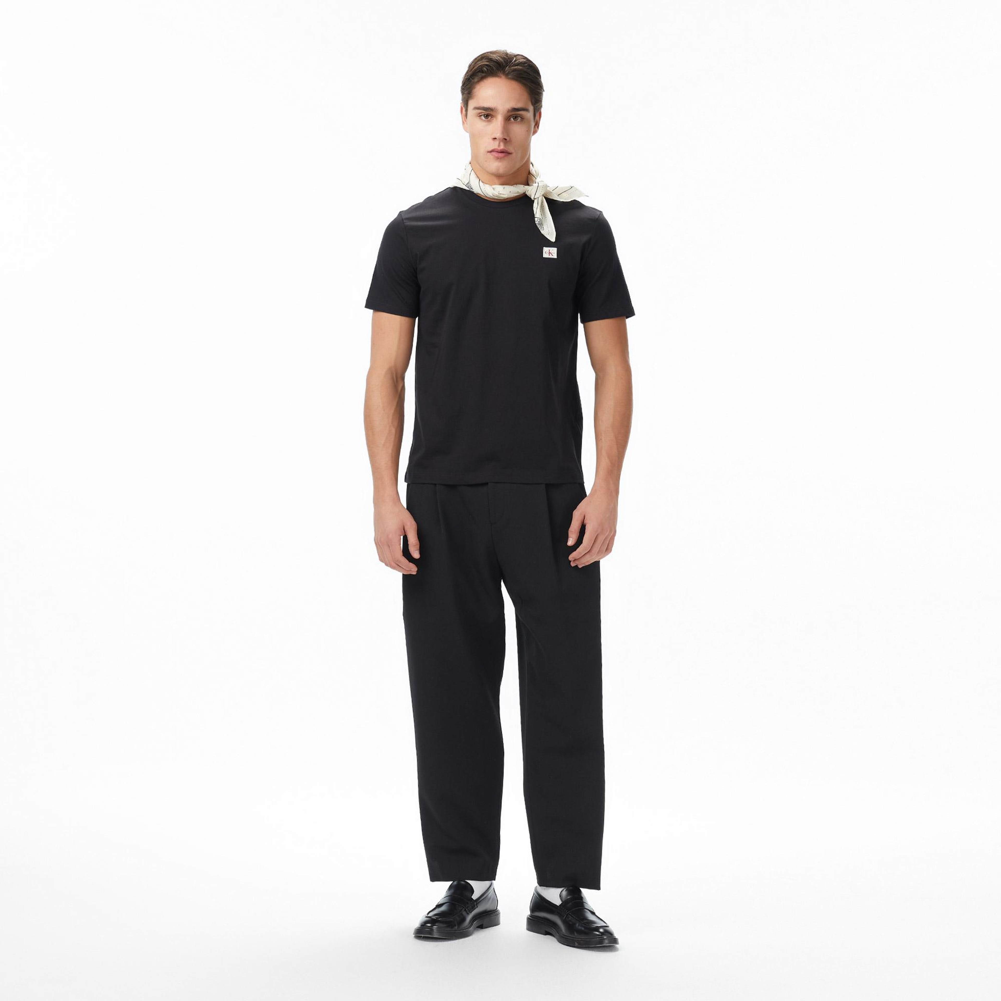 Calvin Klein Woven Label 2'li Erkek Siyah T-Shirt