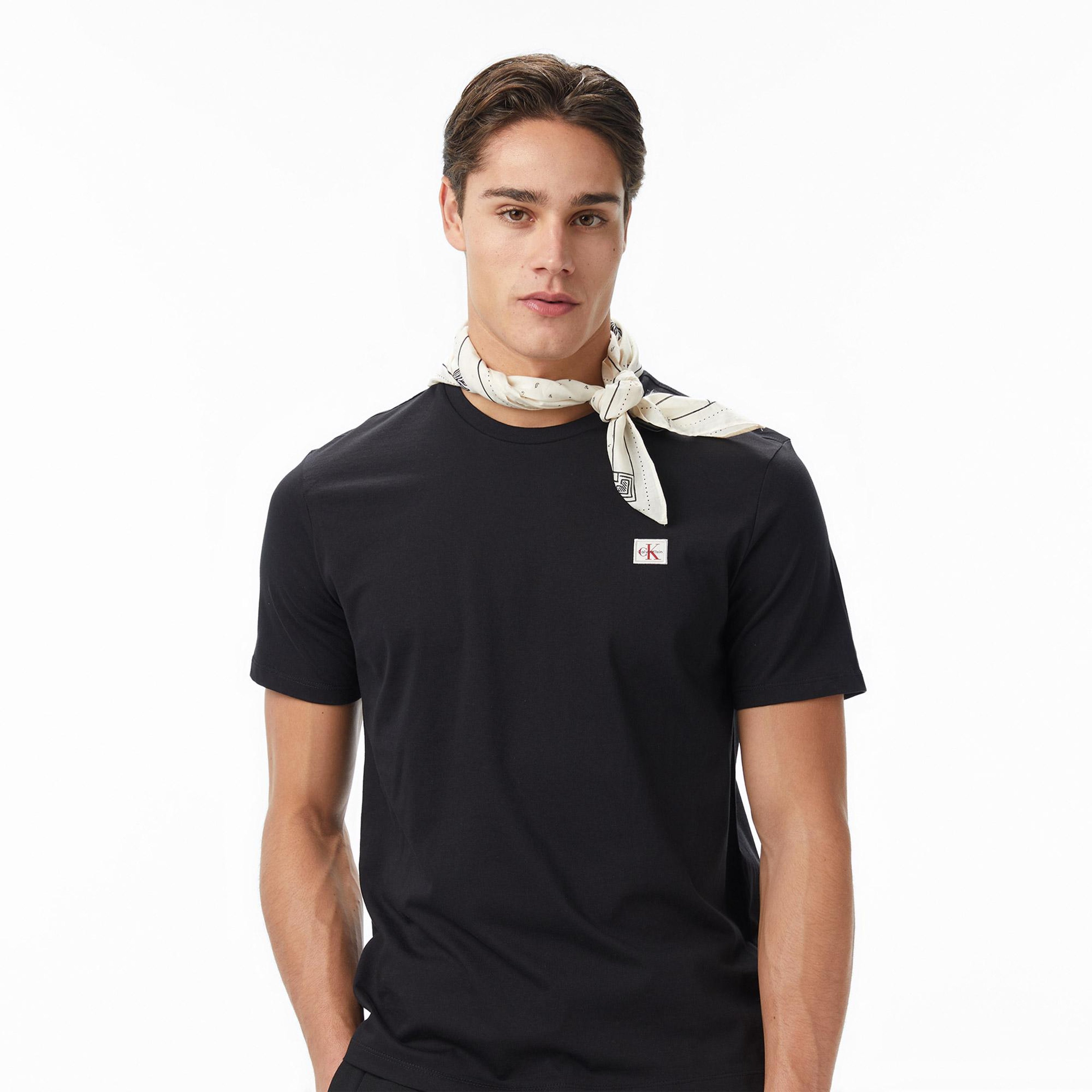 Calvin Klein Woven Label 2'li Erkek Siyah T-Shirt
