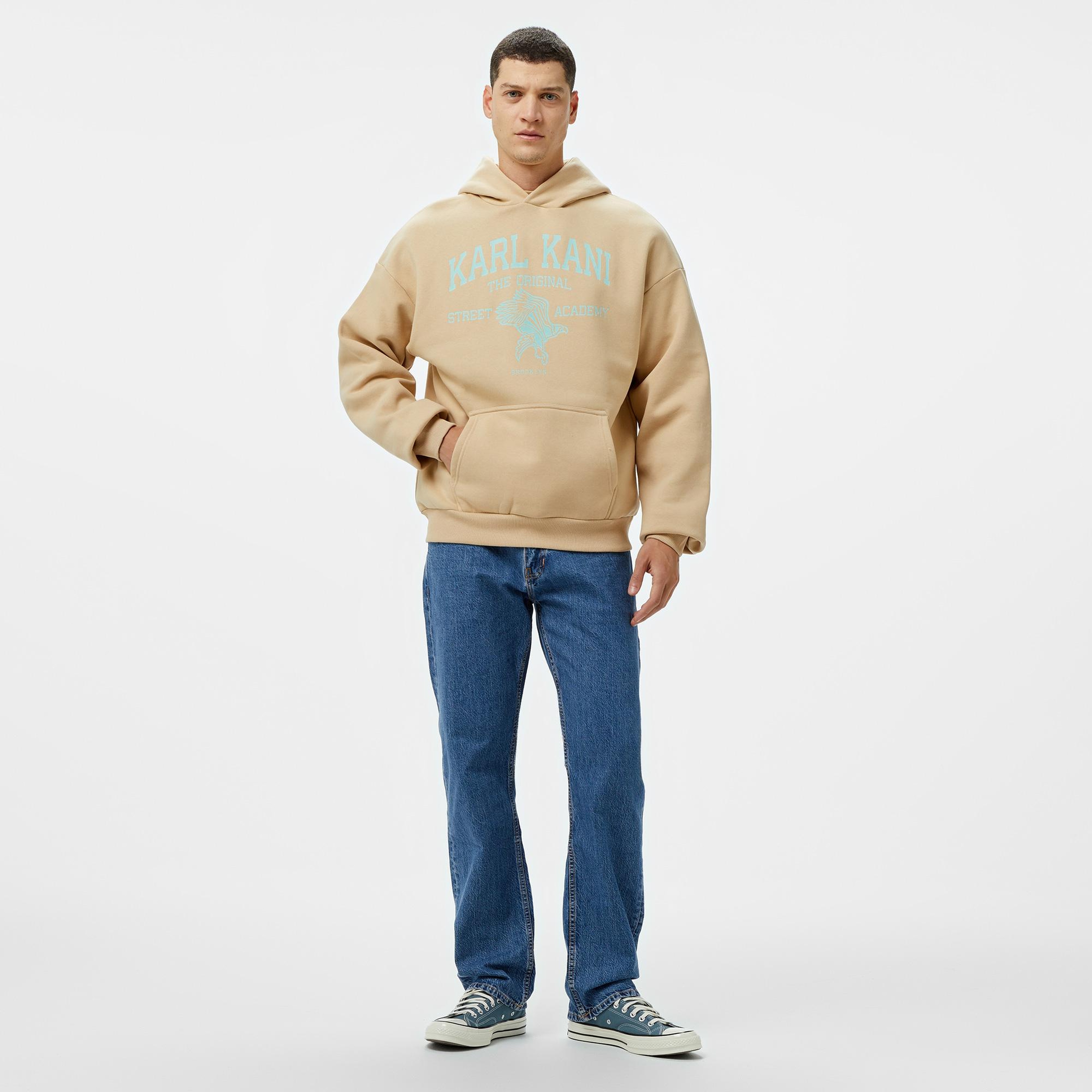 Karl Kani Kani Street Academy Os Erkek Krem Hoodie