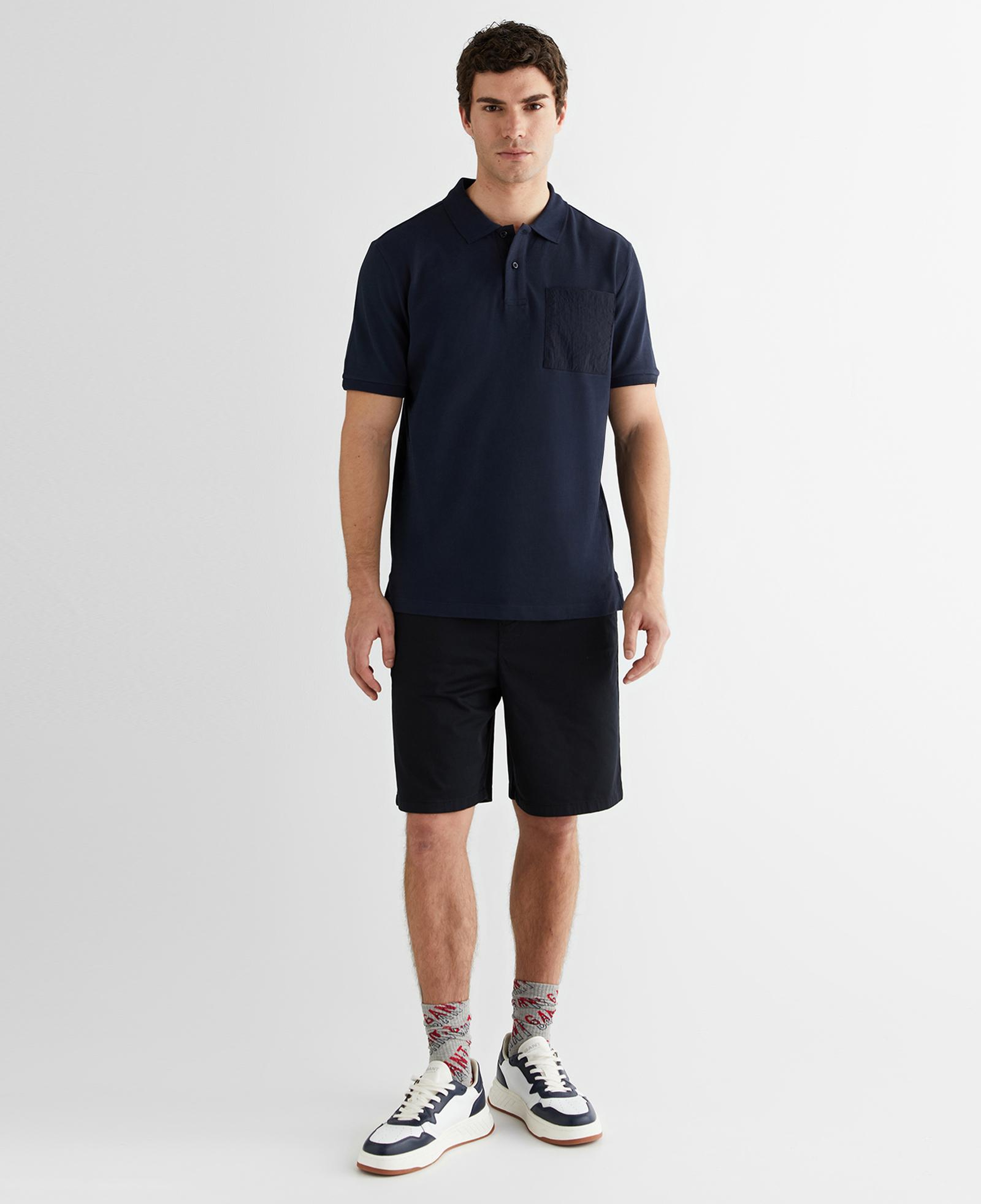 GANT Erkek Lacivert Kısa Kollu Polo