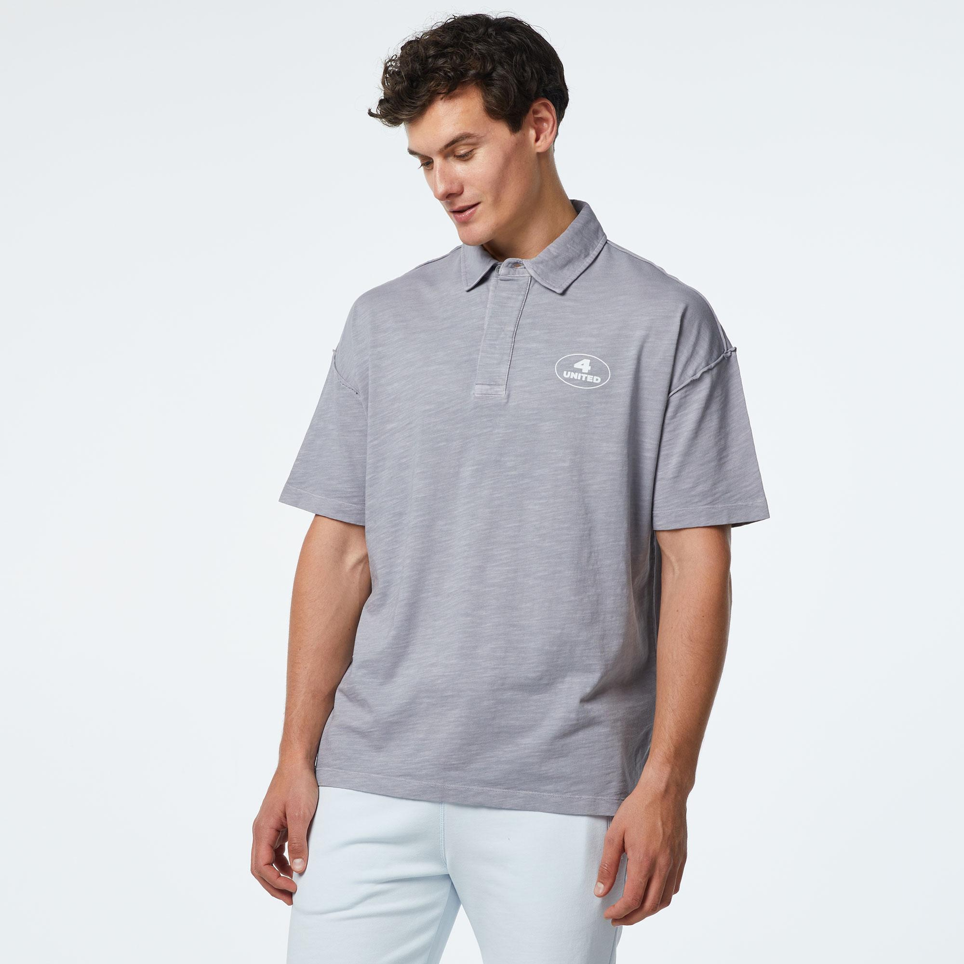 UNITED4 Classic Erkek Gri Polo