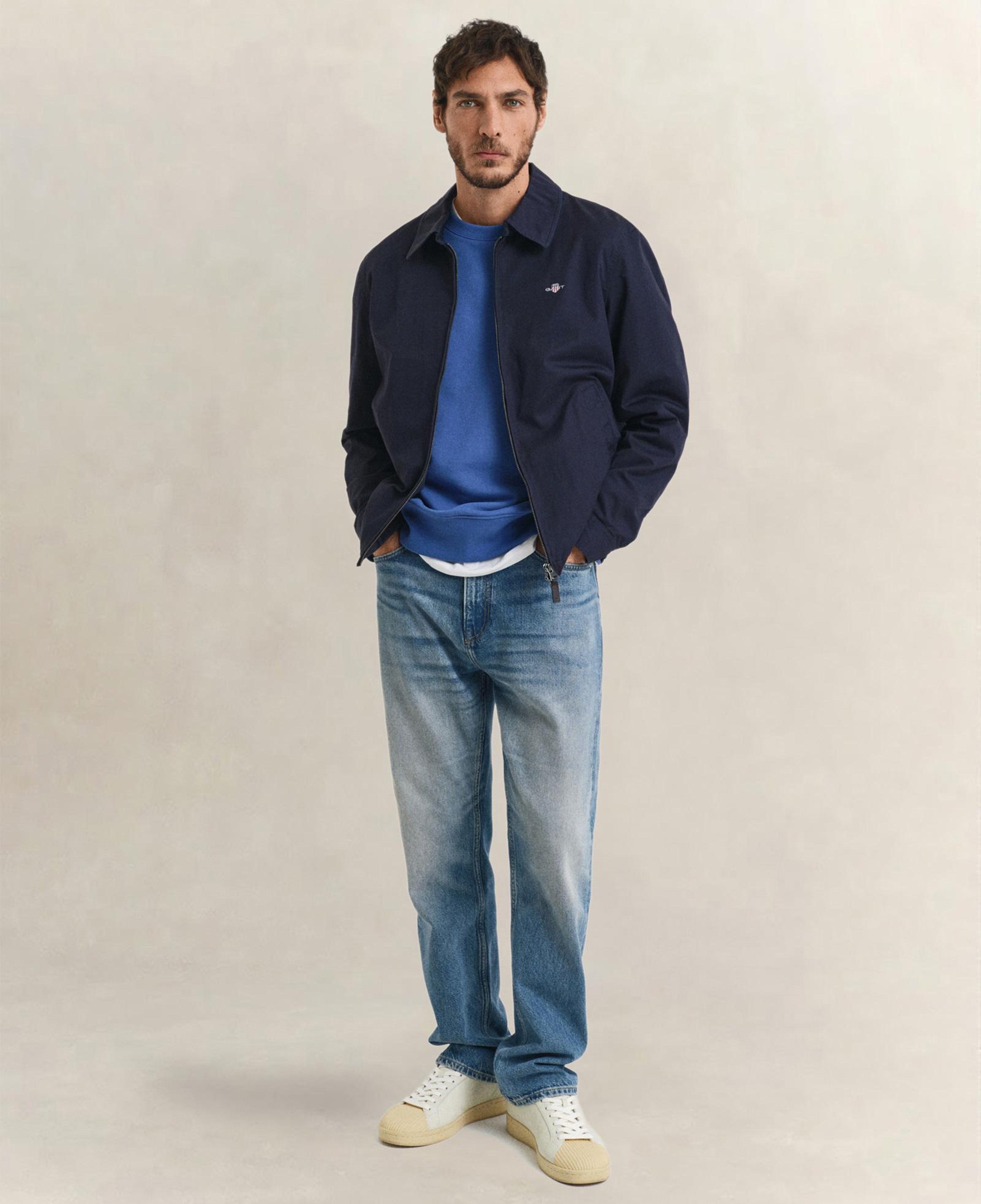 GANT Erkek Mavi Regular Fit Bisiklet Yaka Sweatshirt