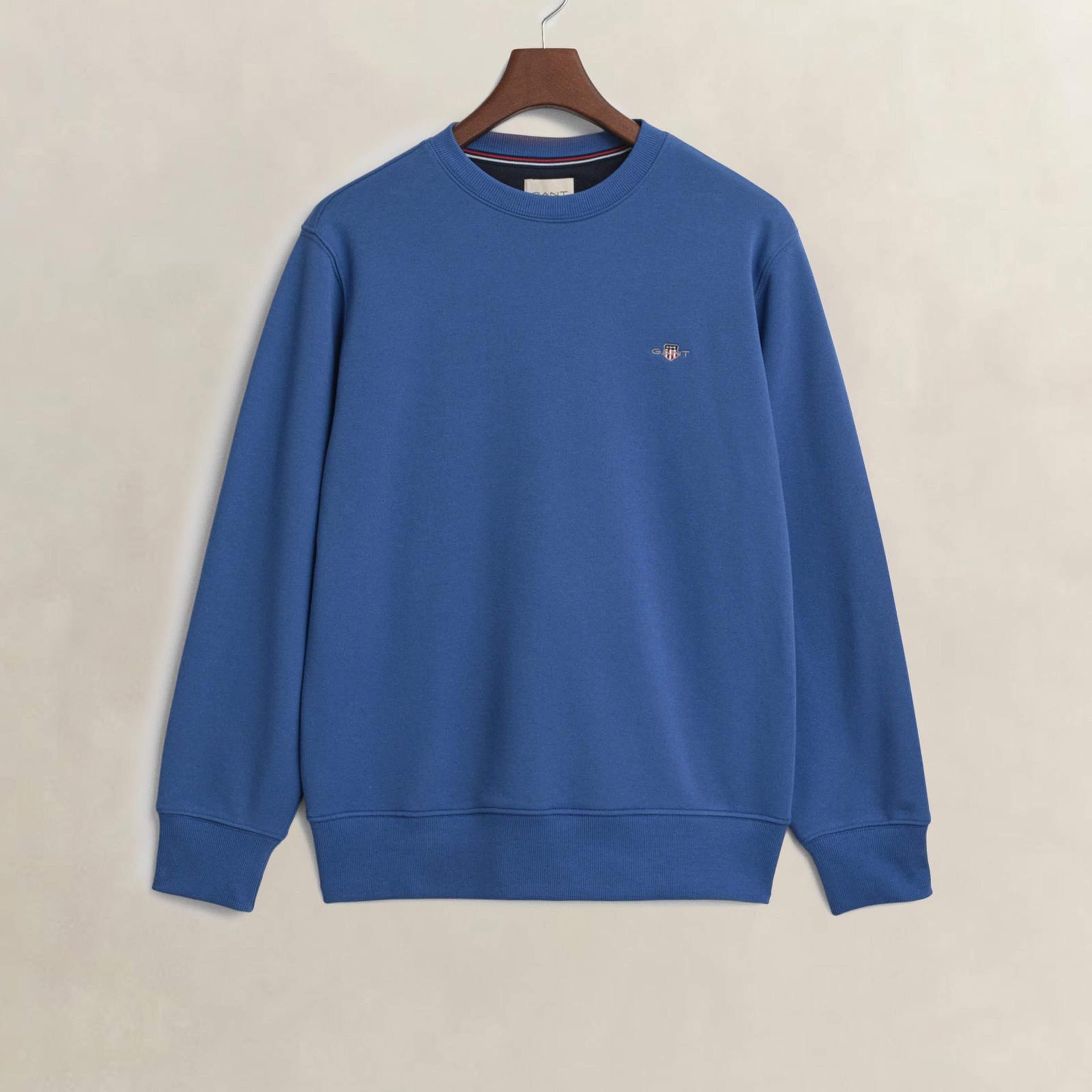 GANT Erkek Mavi Regular Fit Bisiklet Yaka Sweatshirt