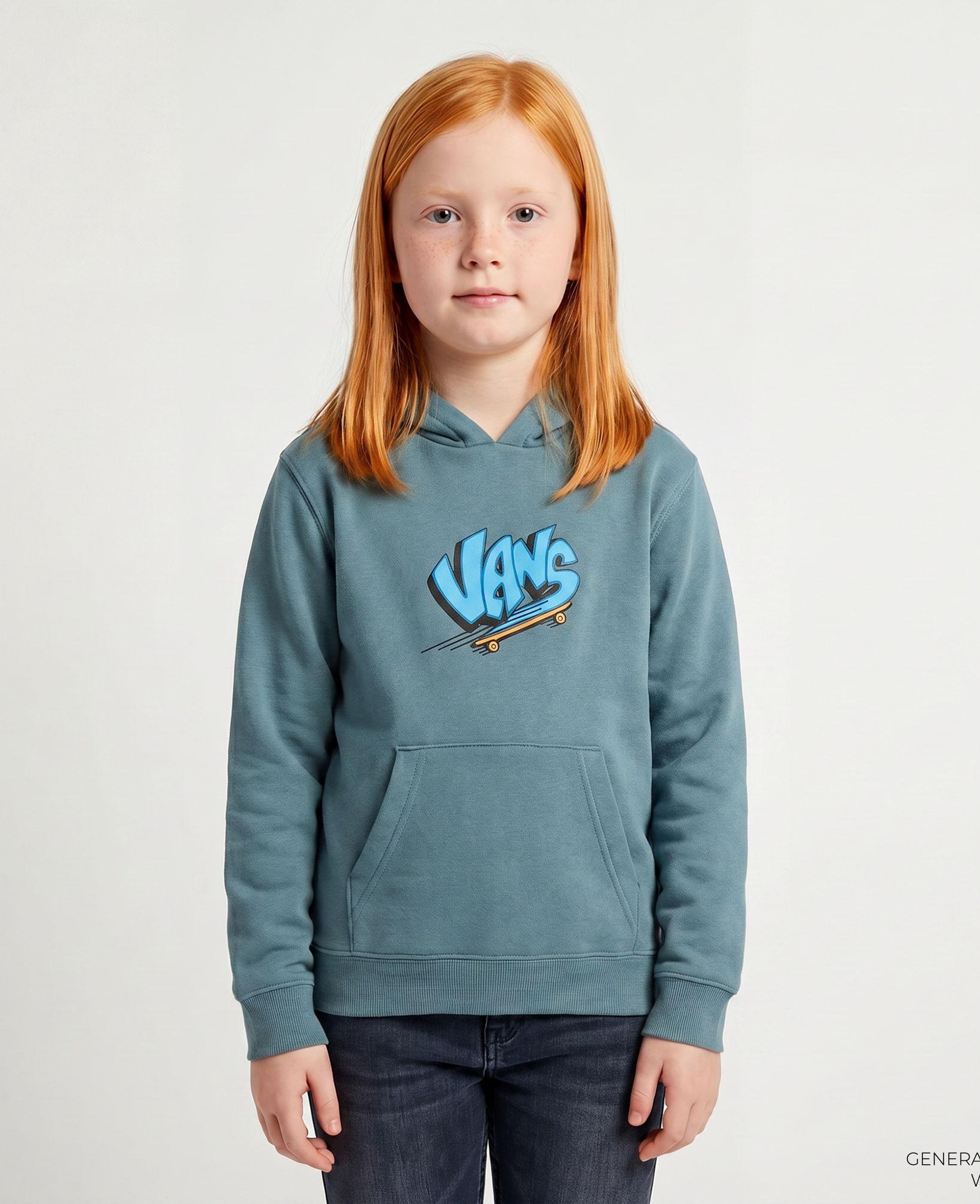 Vans Sk8 Pullover Çocuk Gri Sweatshirt