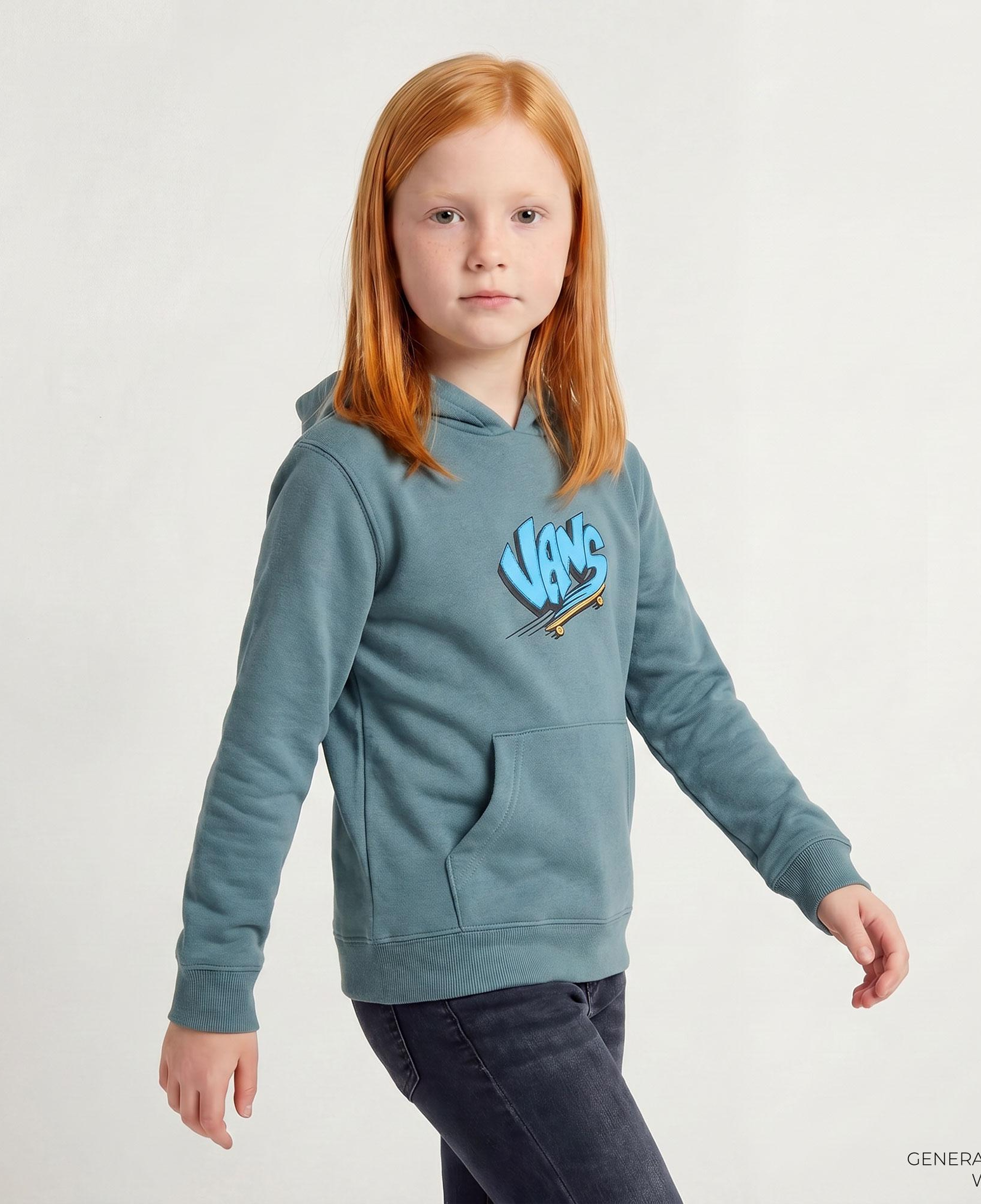 Vans Sk8 Pullover Çocuk Gri Sweatshirt