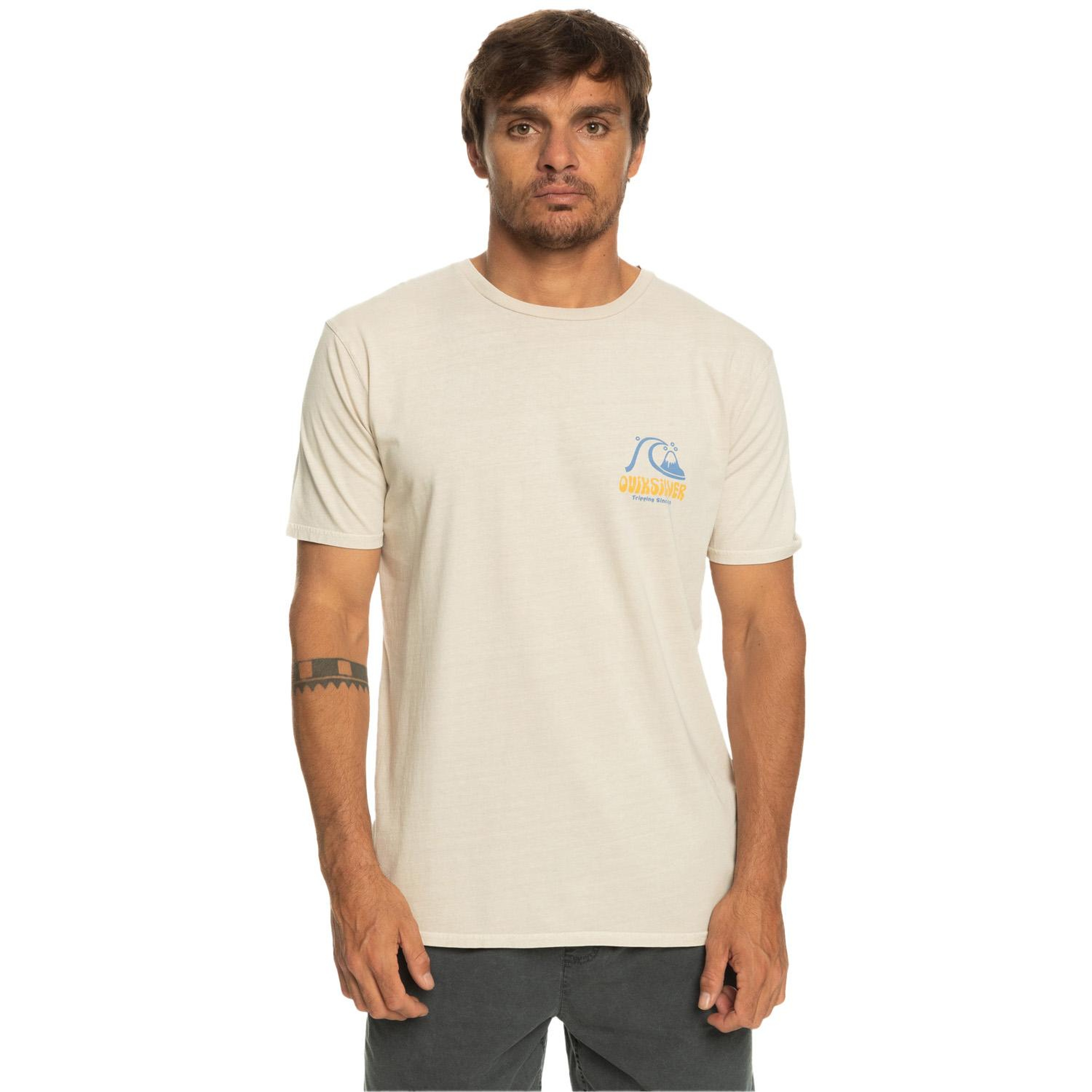 Quiksilver Artsinpalm Erkek Bej Tişört
