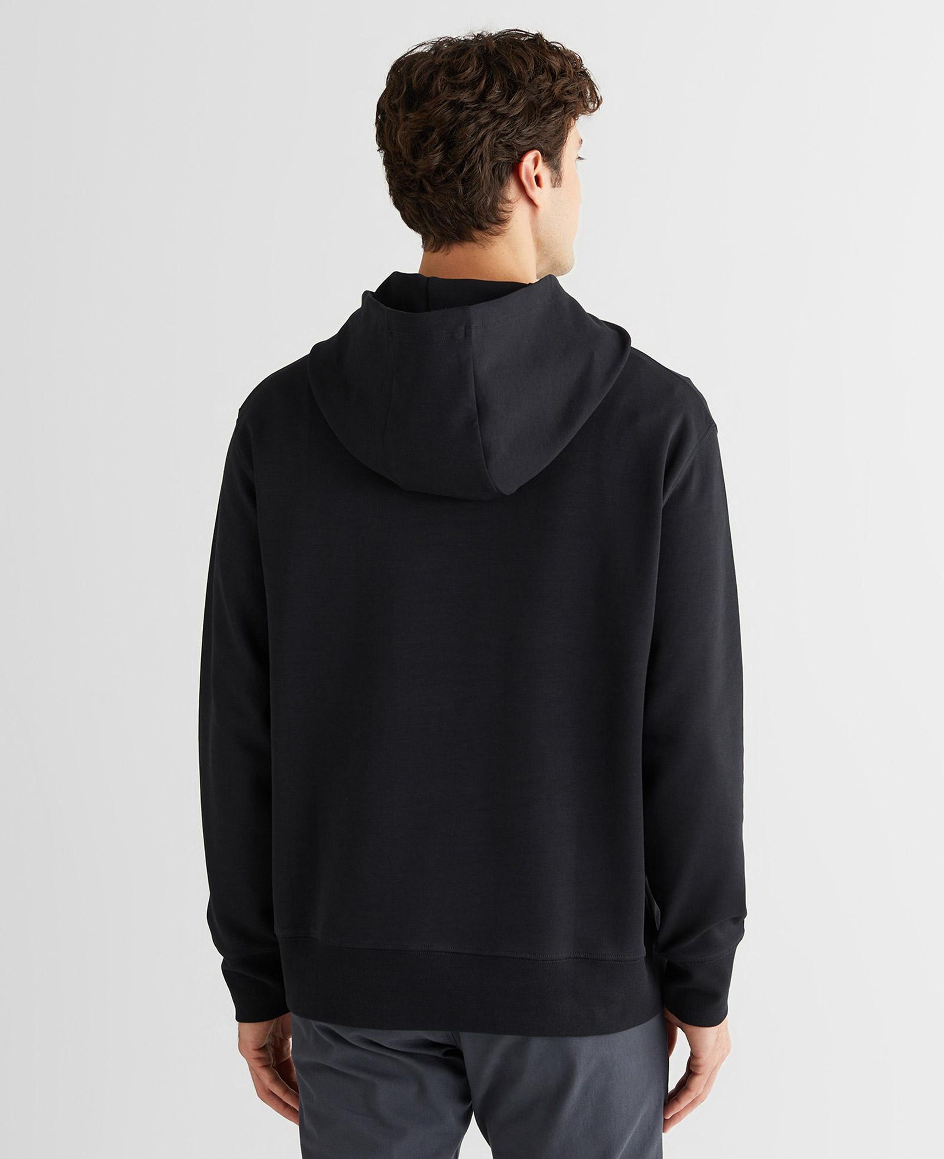 GANT Erkek Siyah Relaxed Fit Kapüşonlu Sweatshirt