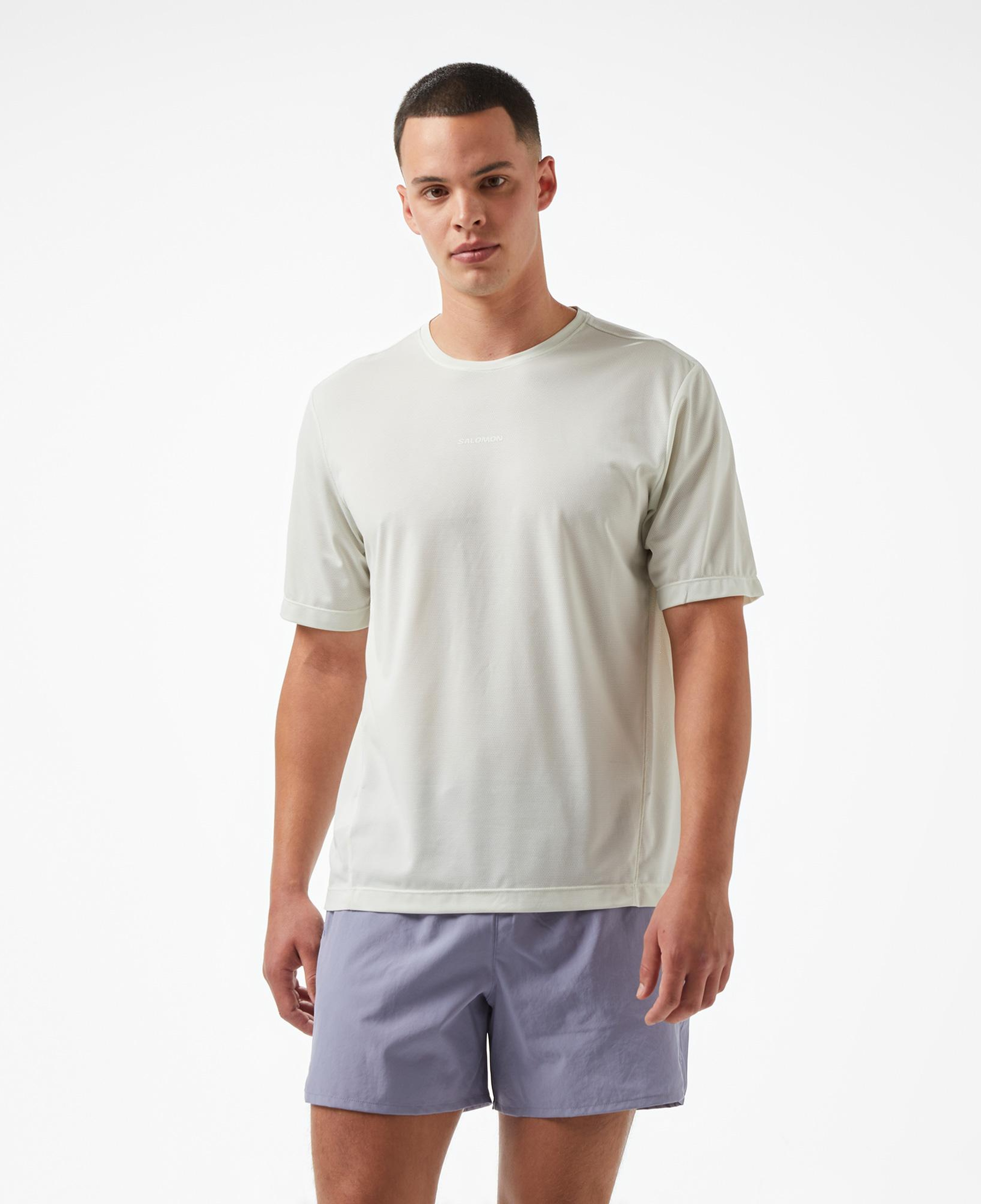 Salomon Shkout Core Ss Erkek Krem Koşu T-Shirt