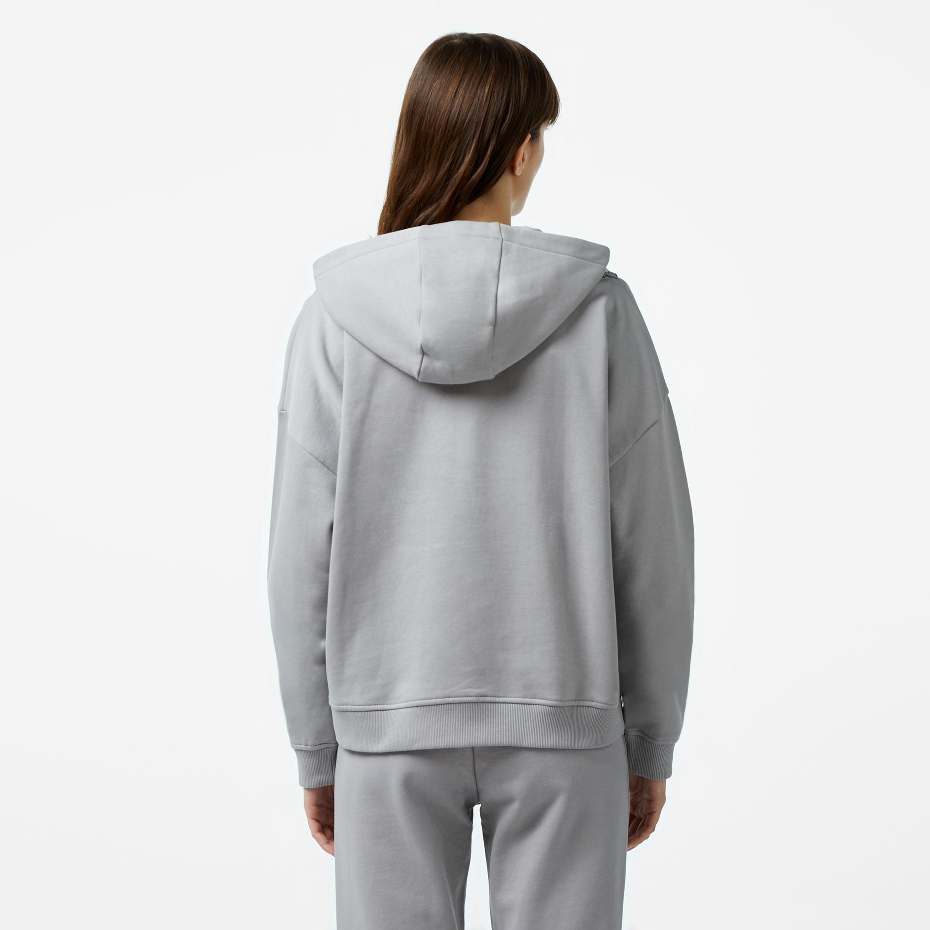 United4 Classic Kadın Gri Hoodie