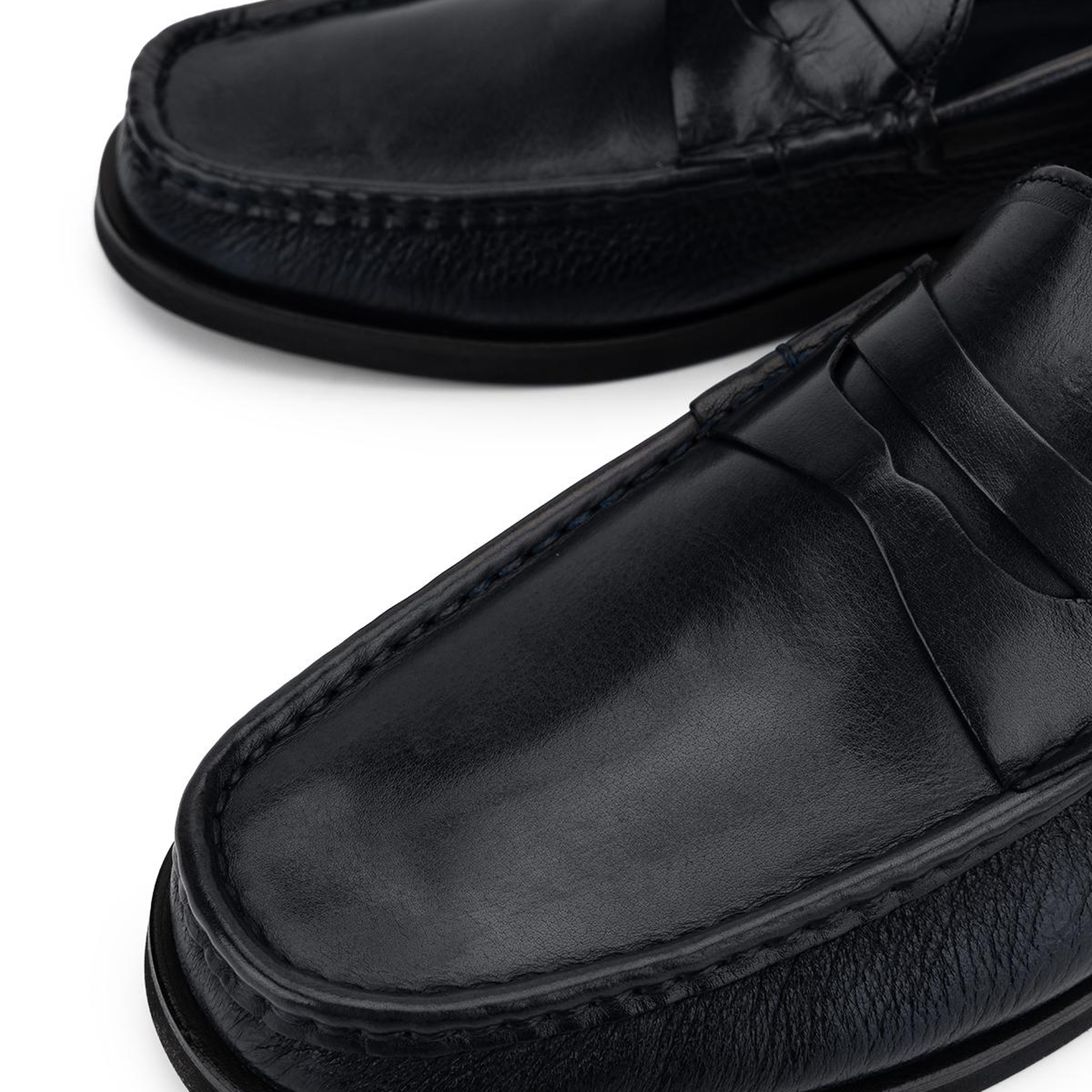 Tamer Tanca Erkek Hakiki Deri Lacivert Loafer Ayakkabı