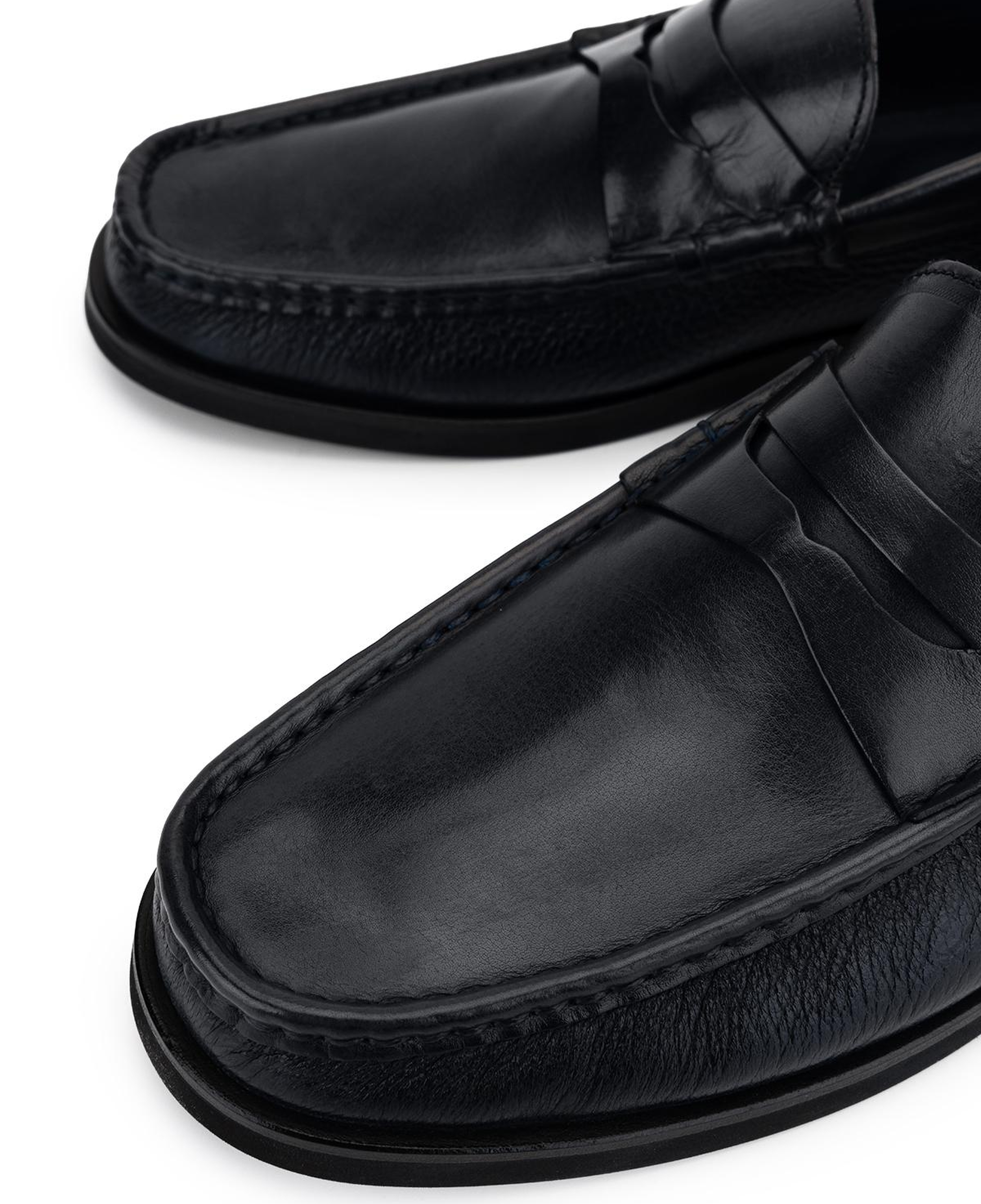 Tamer Tanca Erkek Hakiki Deri Lacivert Loafer Ayakkabı
