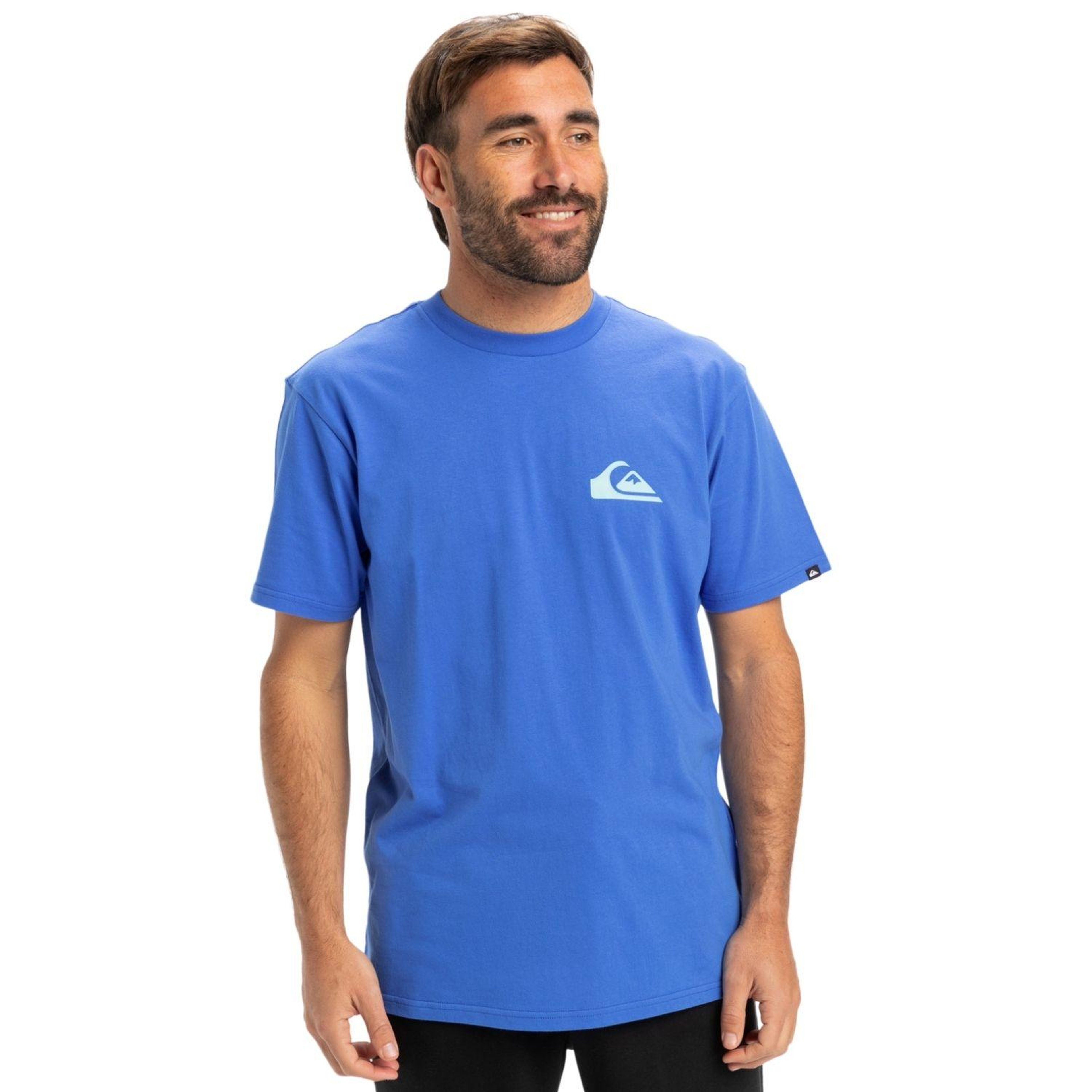 Quiksilver Ev Mini Logo Erkek Mavi Tişört