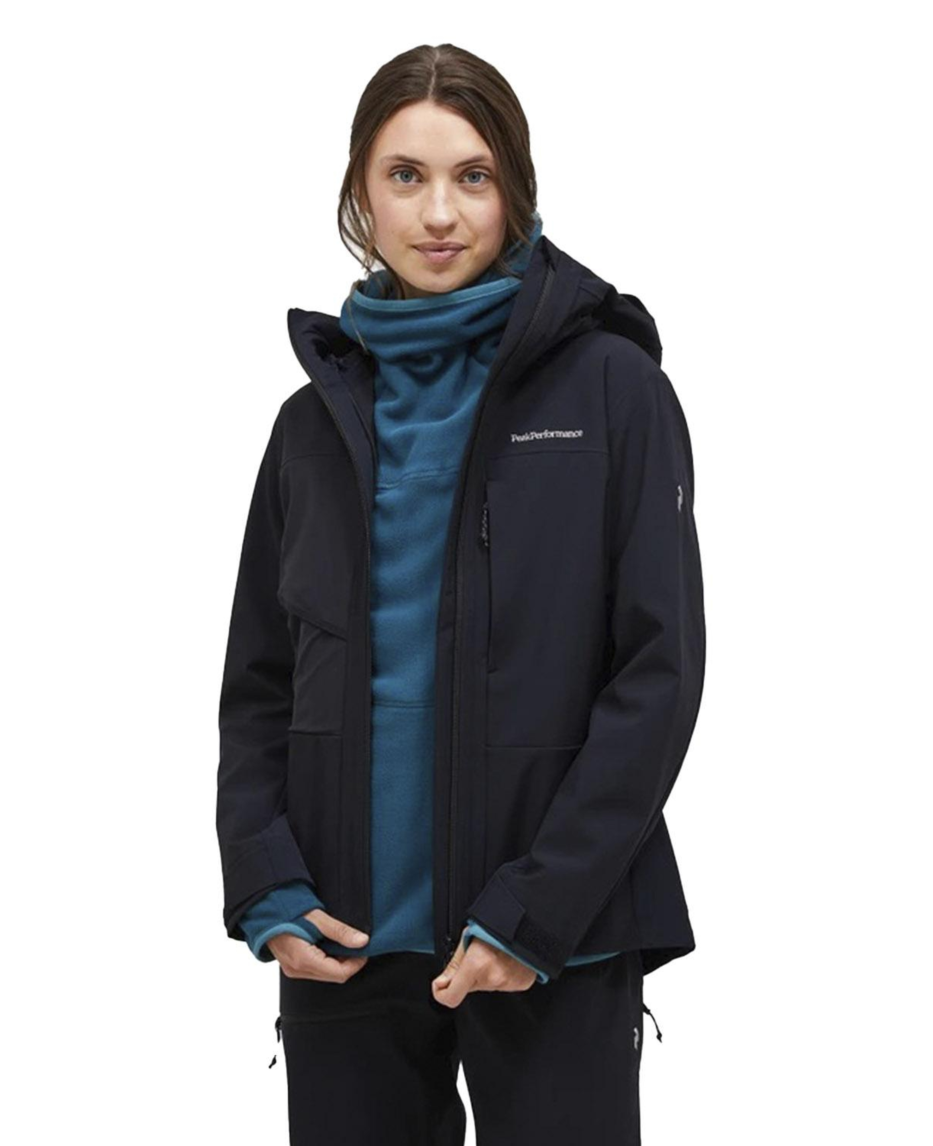 Peak Performance Ascent Softshell Kadın Siyah Kayak Ceketi