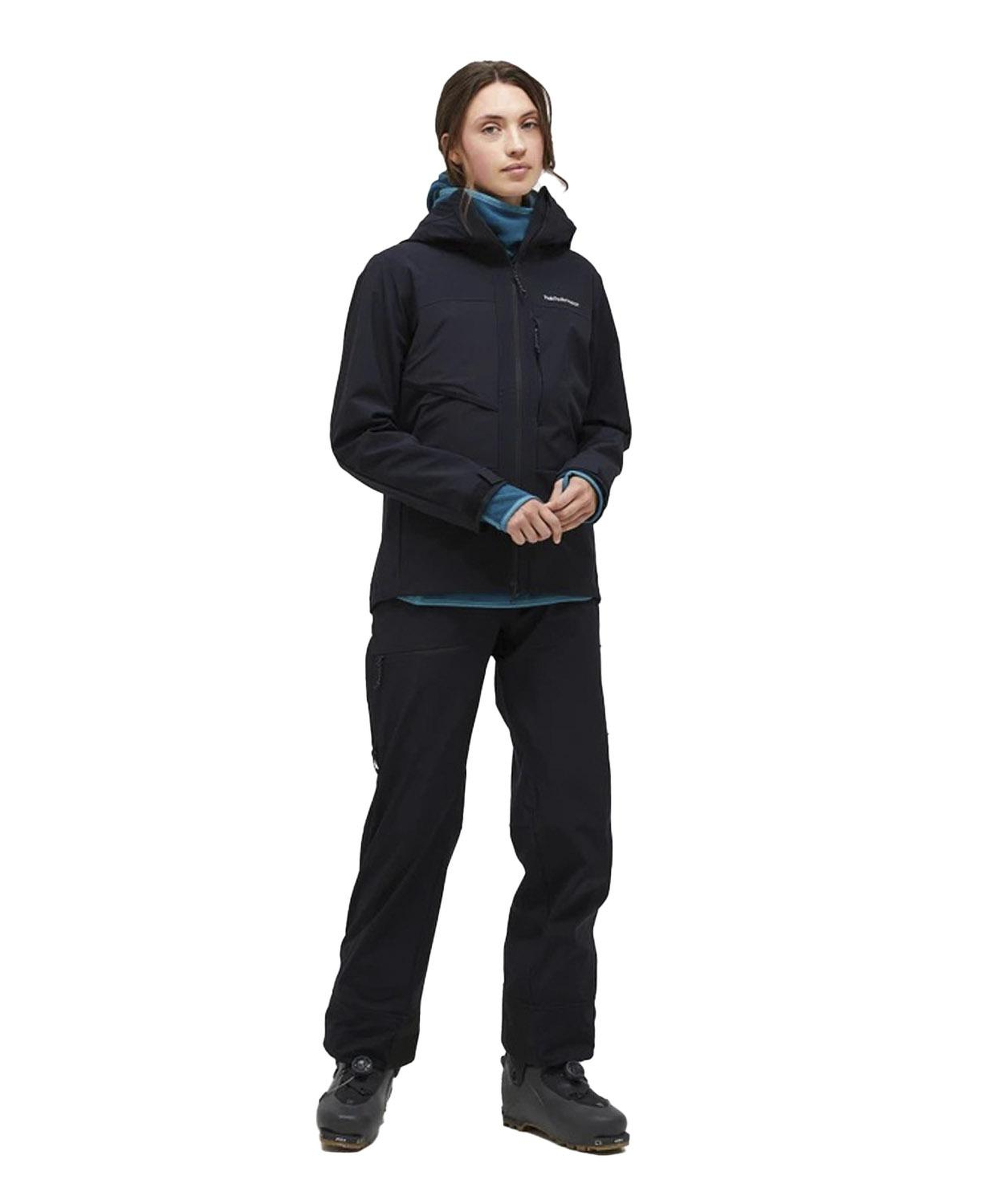 Peak Performance Ascent Softshell Kadın Siyah Kayak Ceketi