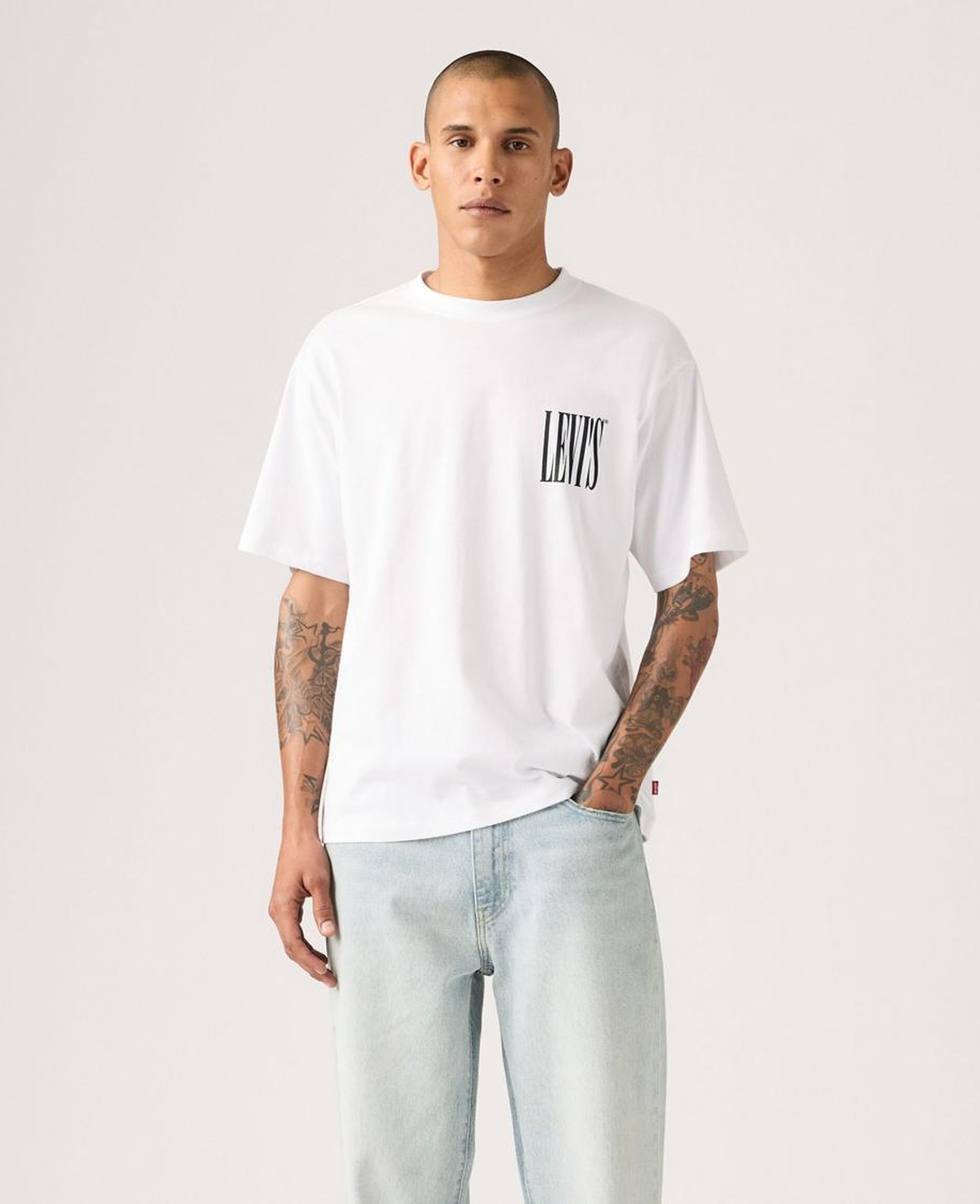 Vintage Fit Baskılı Oversize Beyaz Tişört