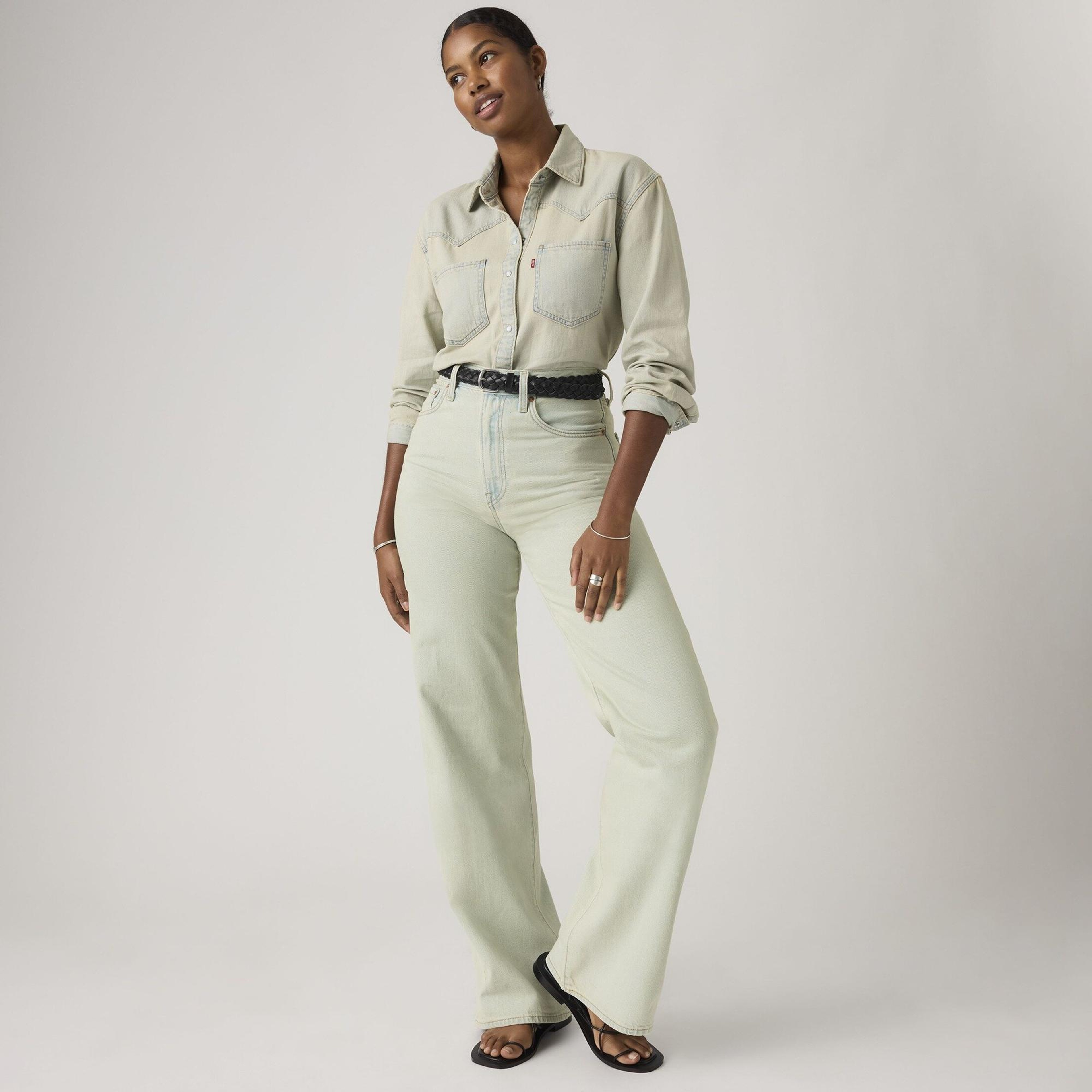 Ribcage Wide Leg Kadın Jean Pantolon