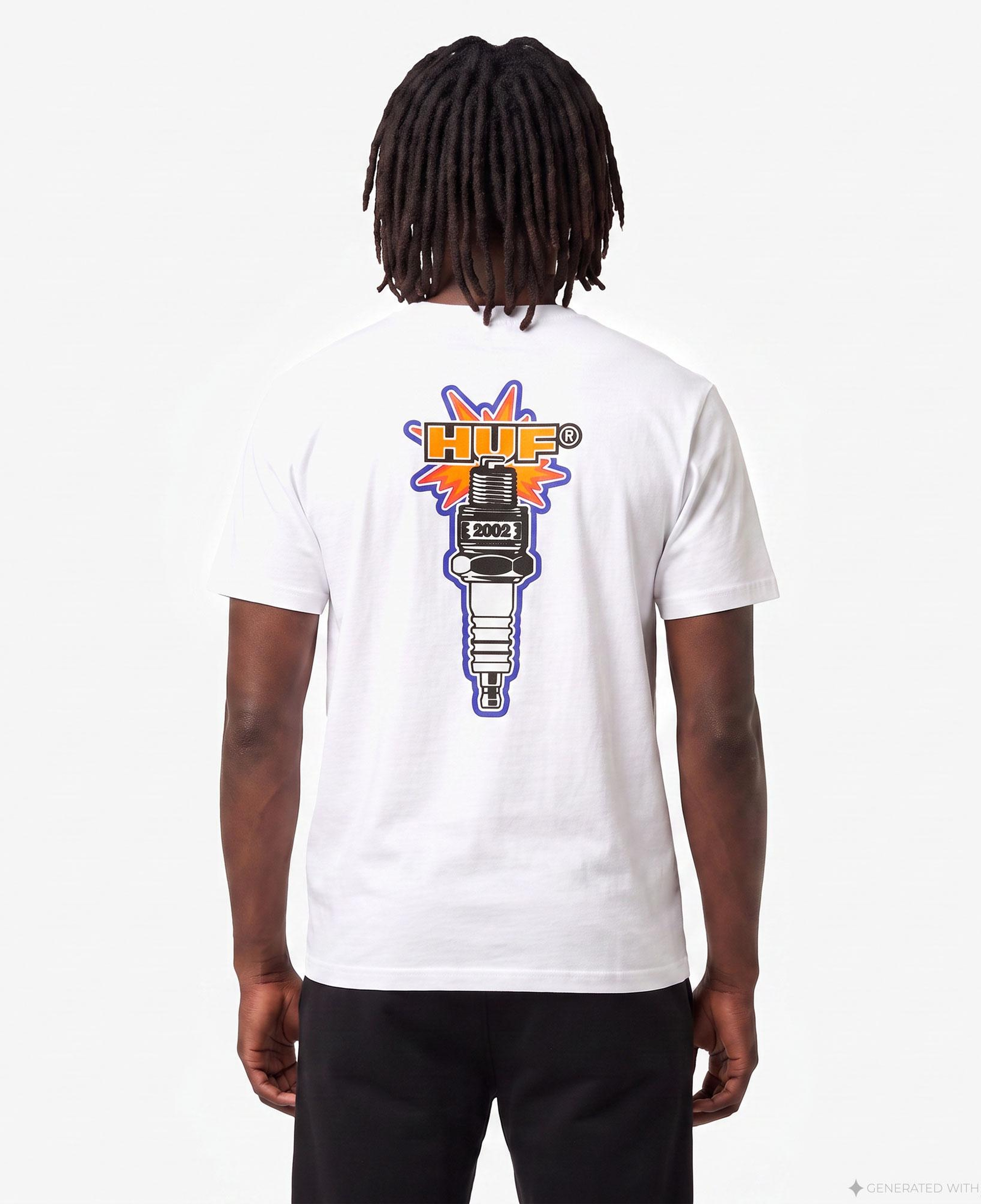 Huf Spark It Up Erkek Beyaz T-Shirt