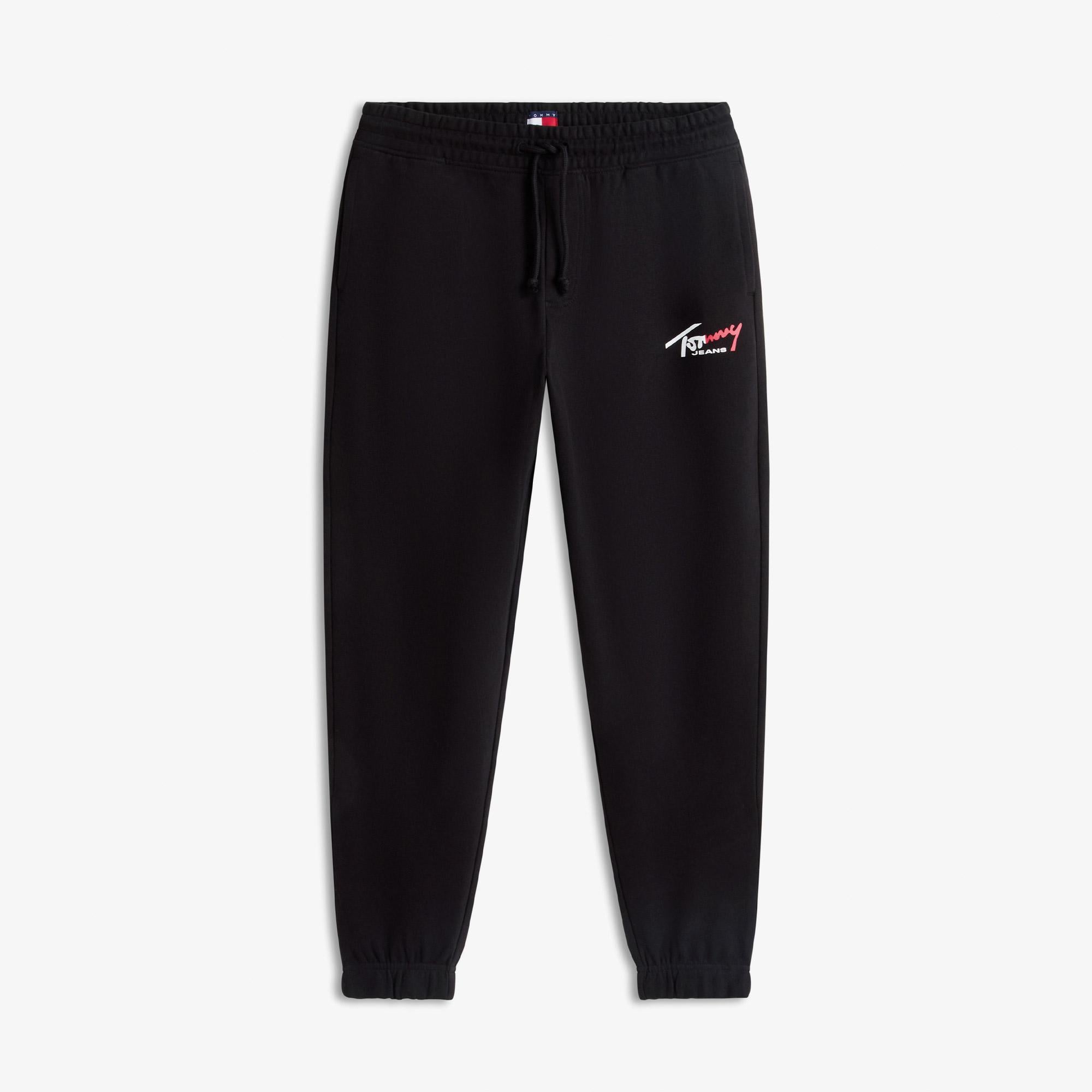 Tommy Hilfiger Reg Signature Sweatpant Erkek Siyah Pantolon