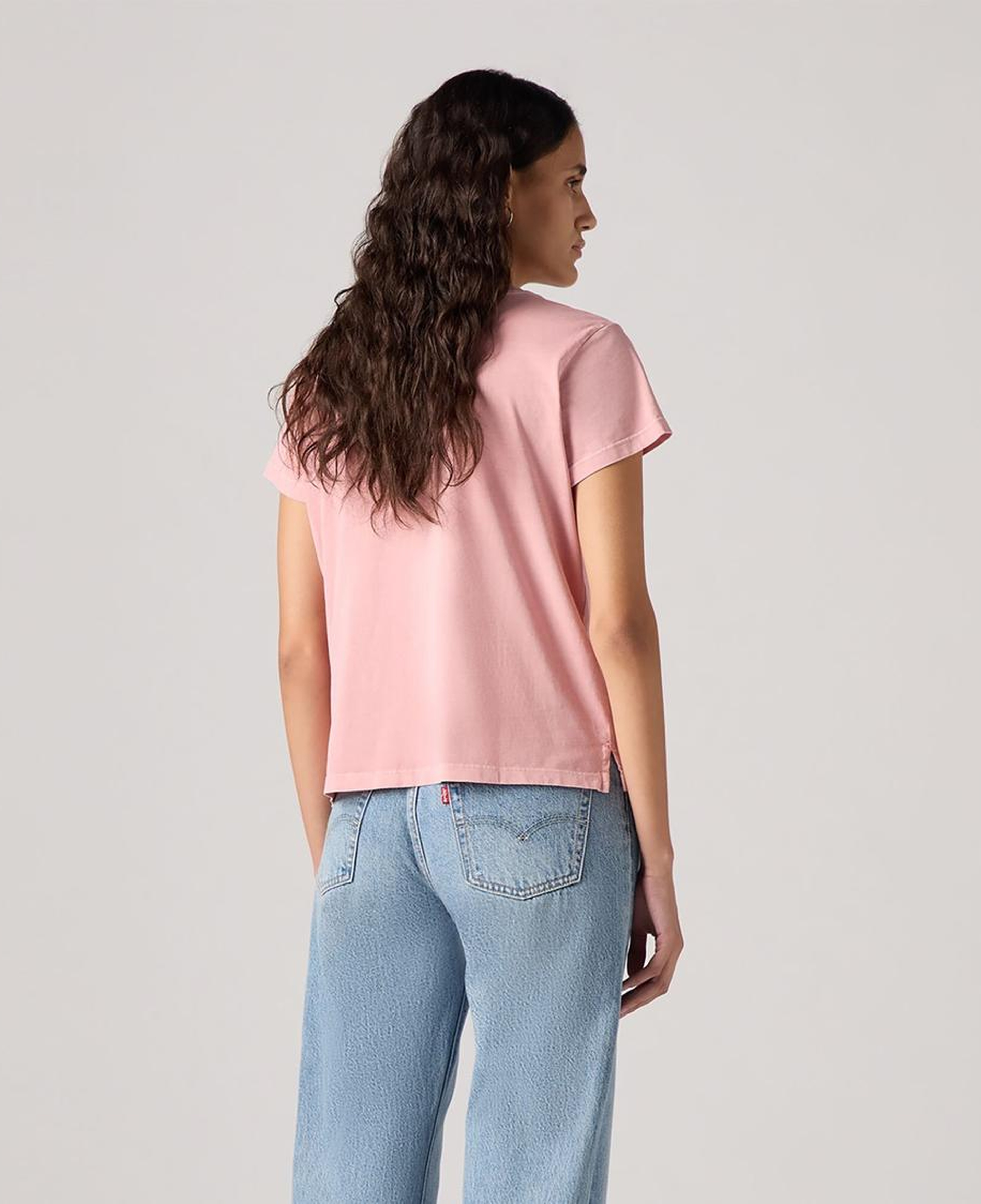 Boxy Baskılı Pembe Tişört