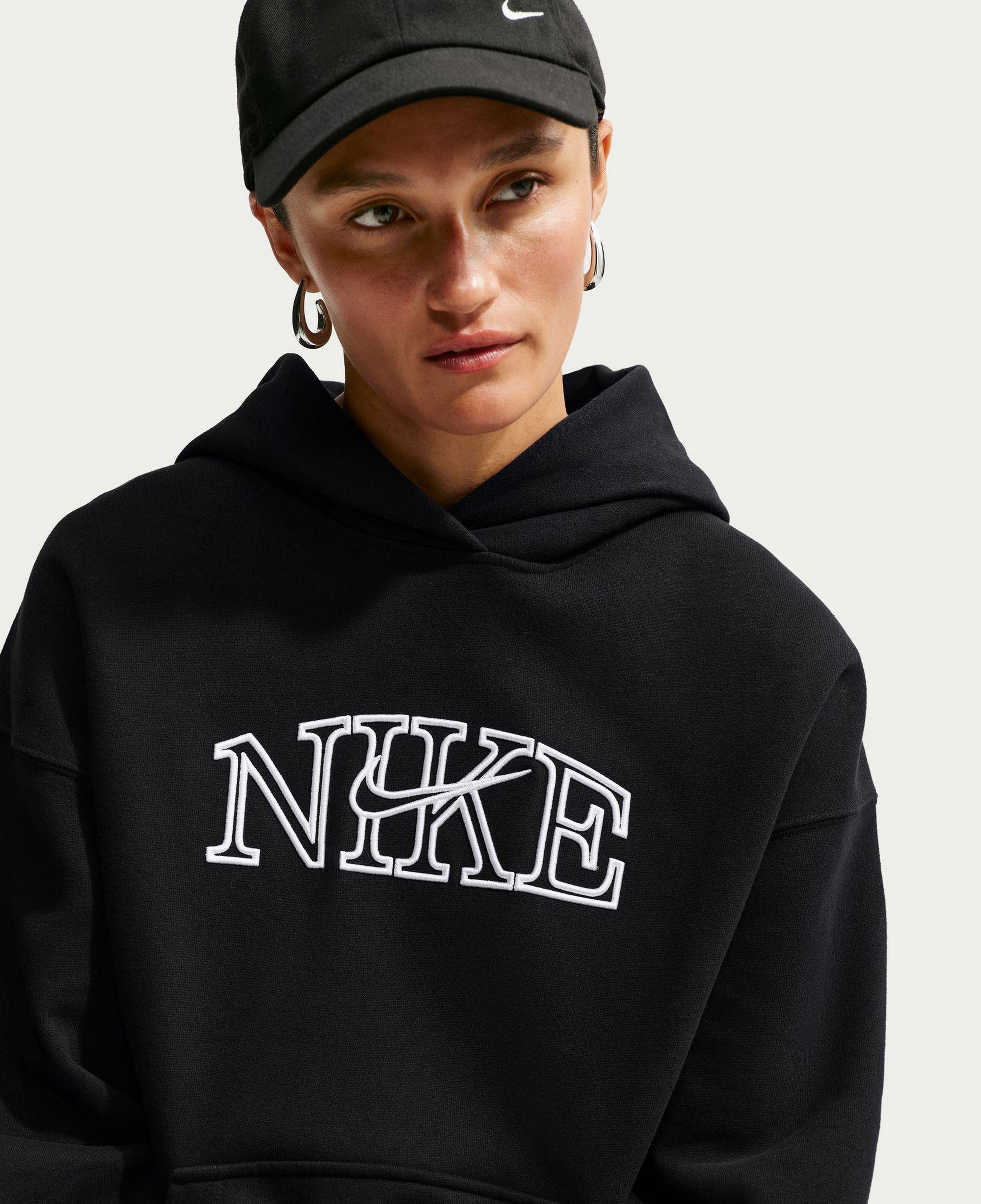 Nike Studio Fleece Kadın Beyaz Hoodie