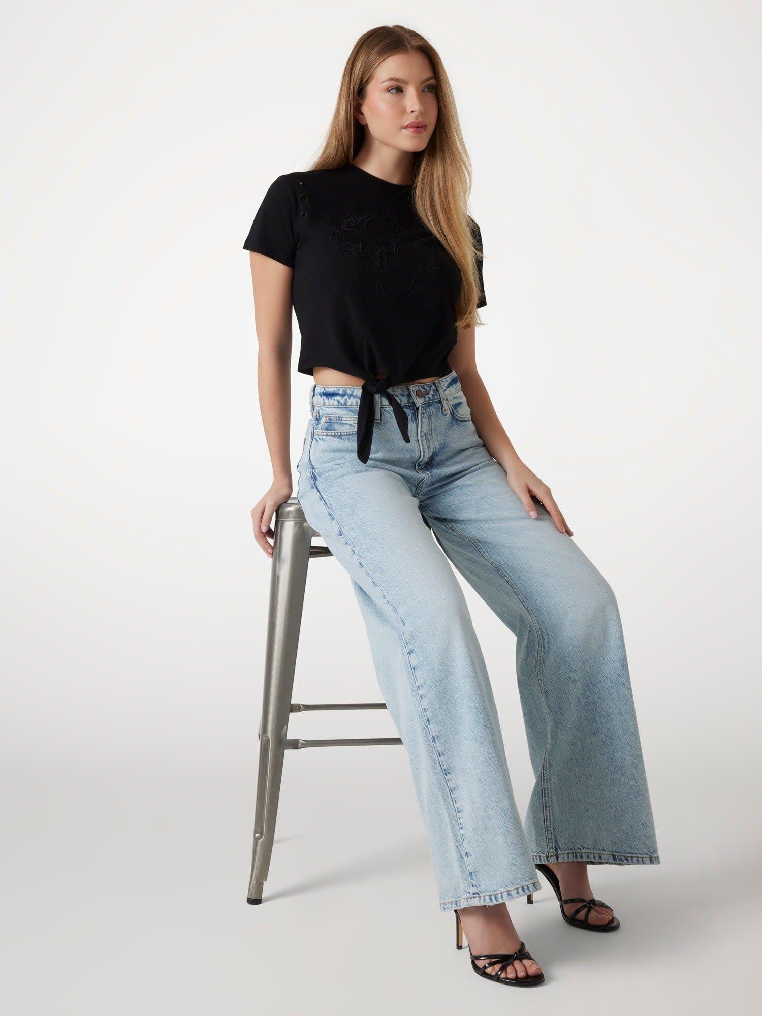 Eyelet Kadın Boxy Fit T-Shirt