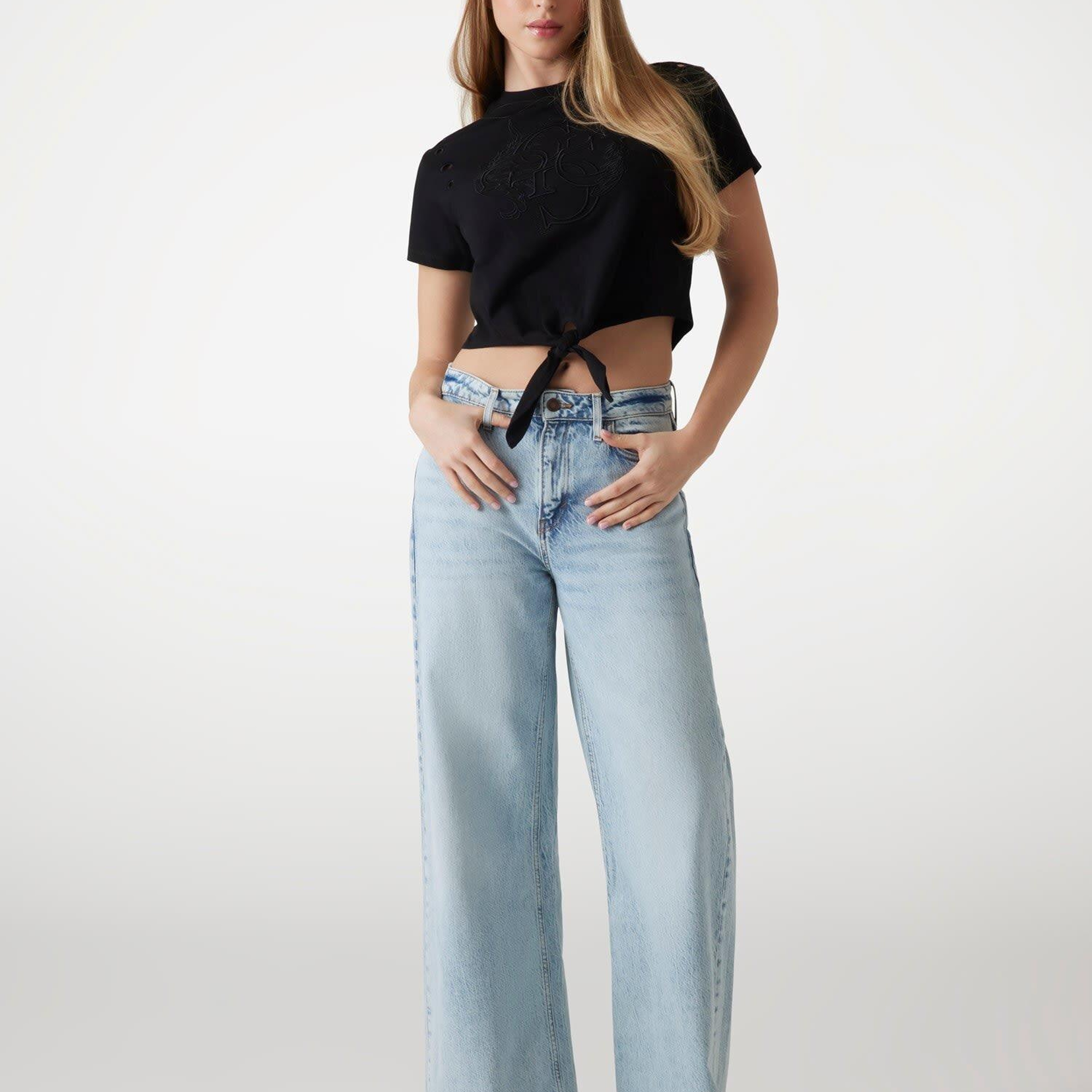 Eyelet Kadın Boxy Fit T-Shirt