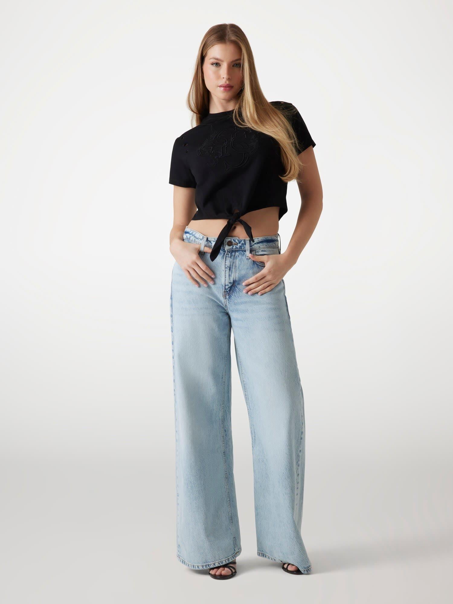 Eyelet Kadın Boxy Fit T-Shirt