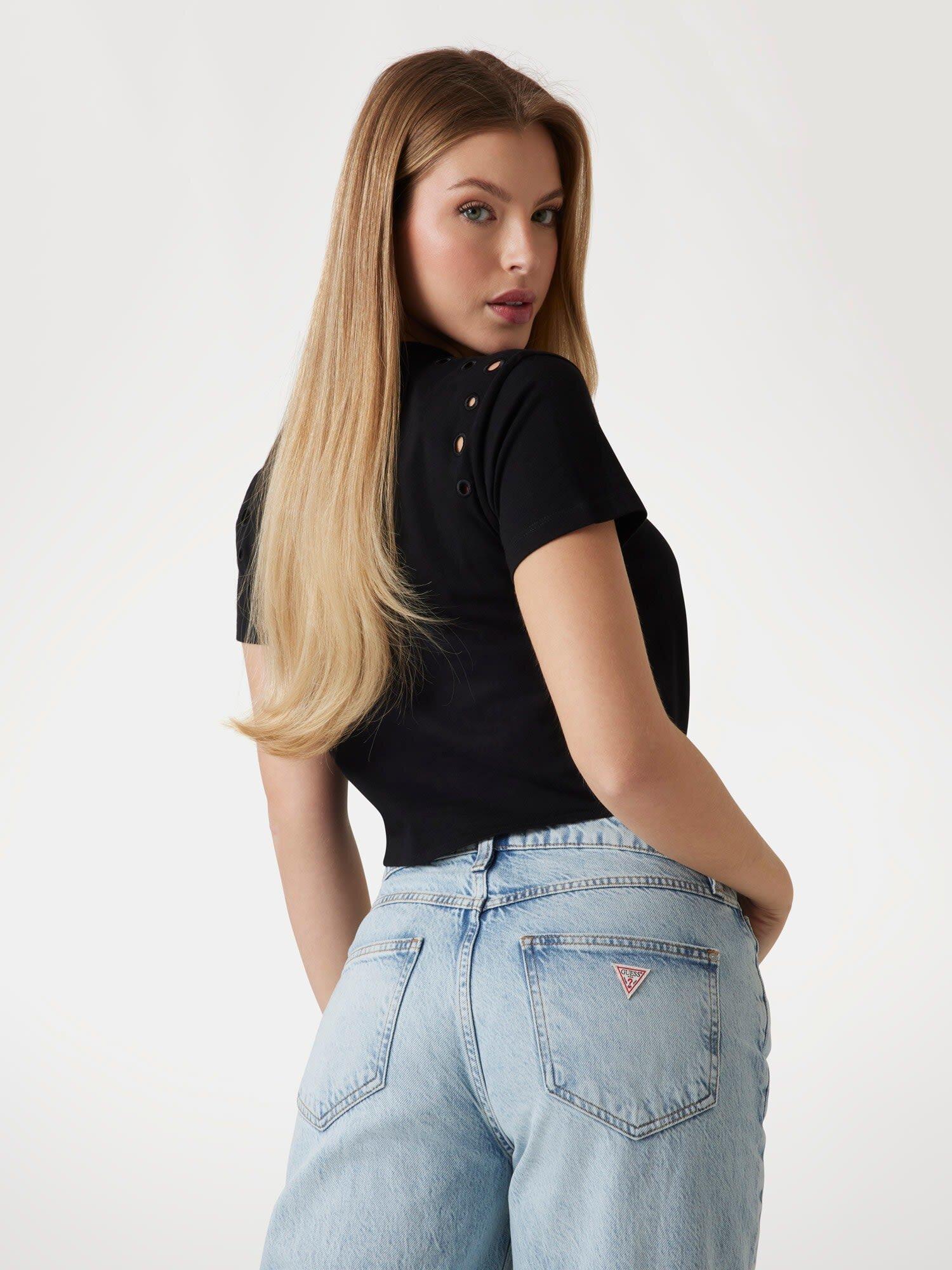 Eyelet Kadın Boxy Fit T-Shirt
