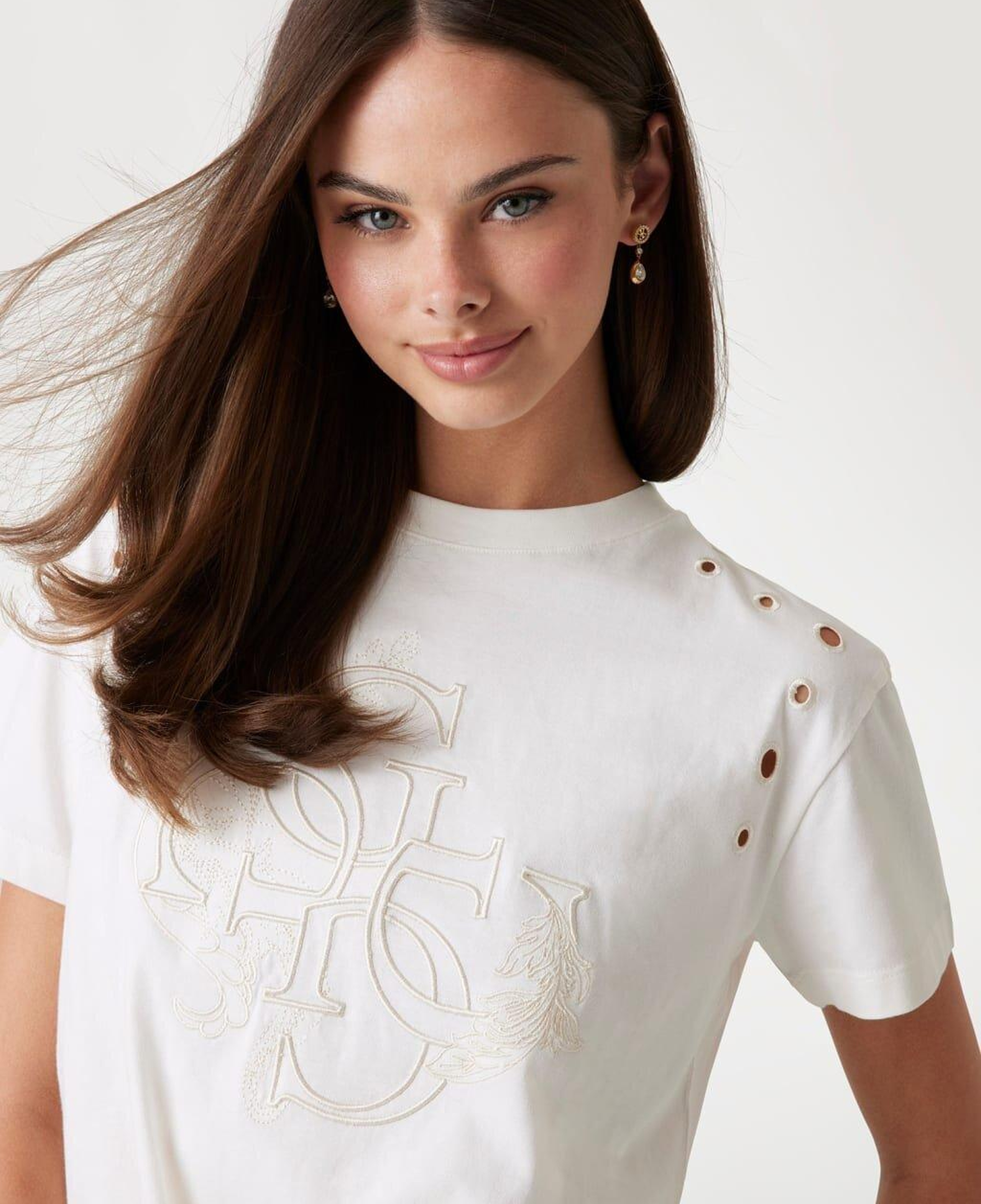 Eyelet Kadın Boxy Fit T-Shirt