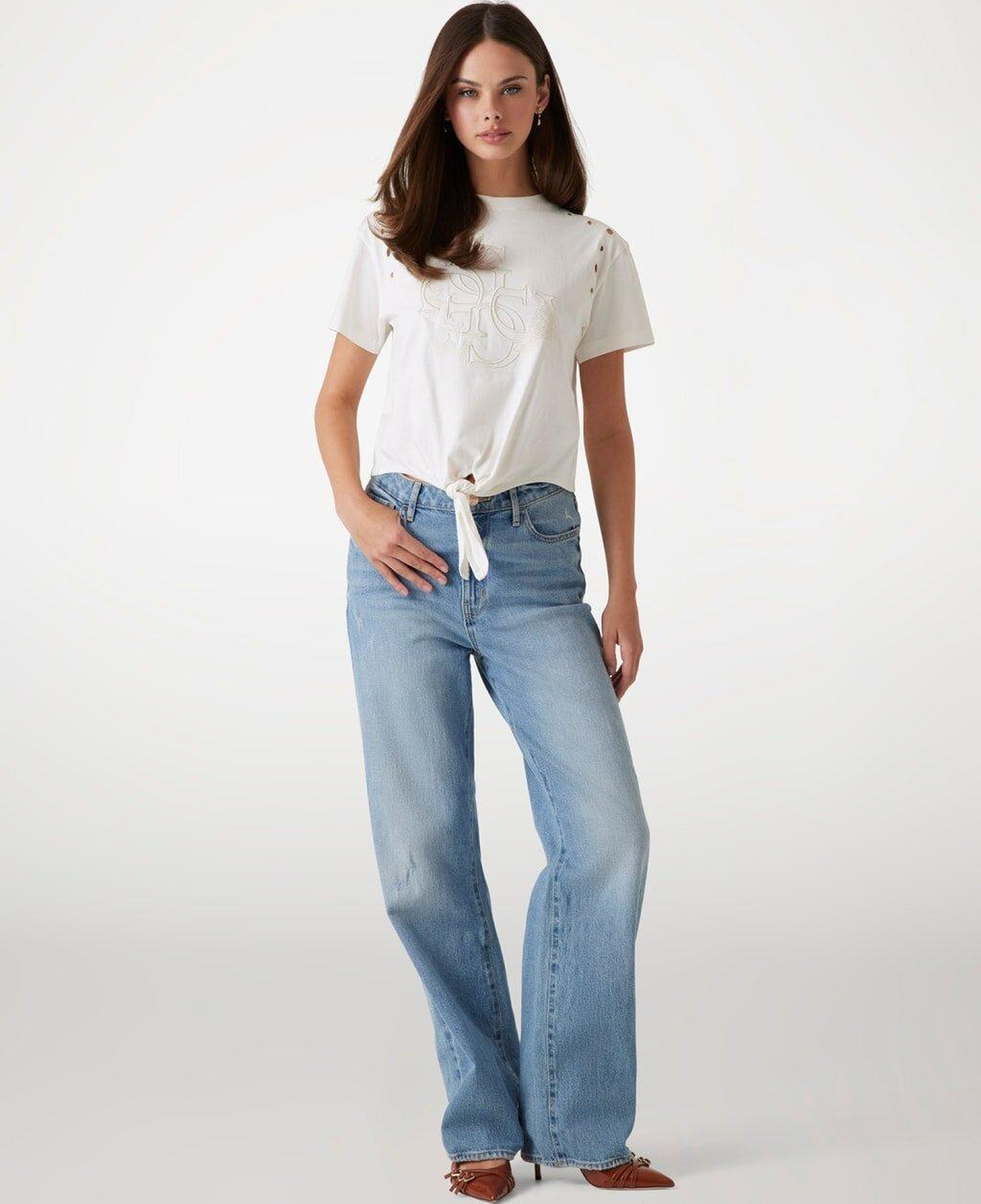 Eyelet Kadın Boxy Fit T-Shirt