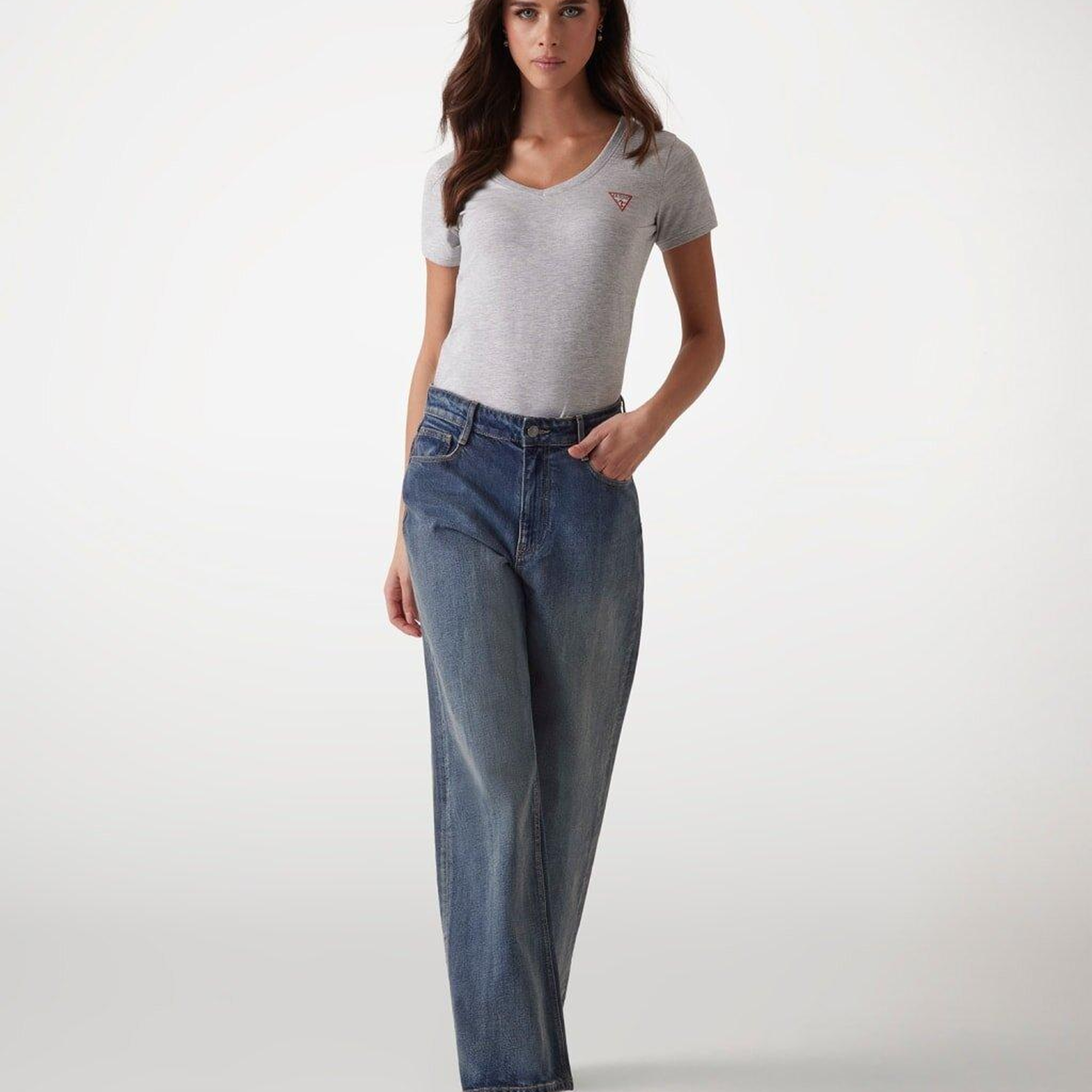 Mini Triangle Kadın Slim Fit T-Shirt