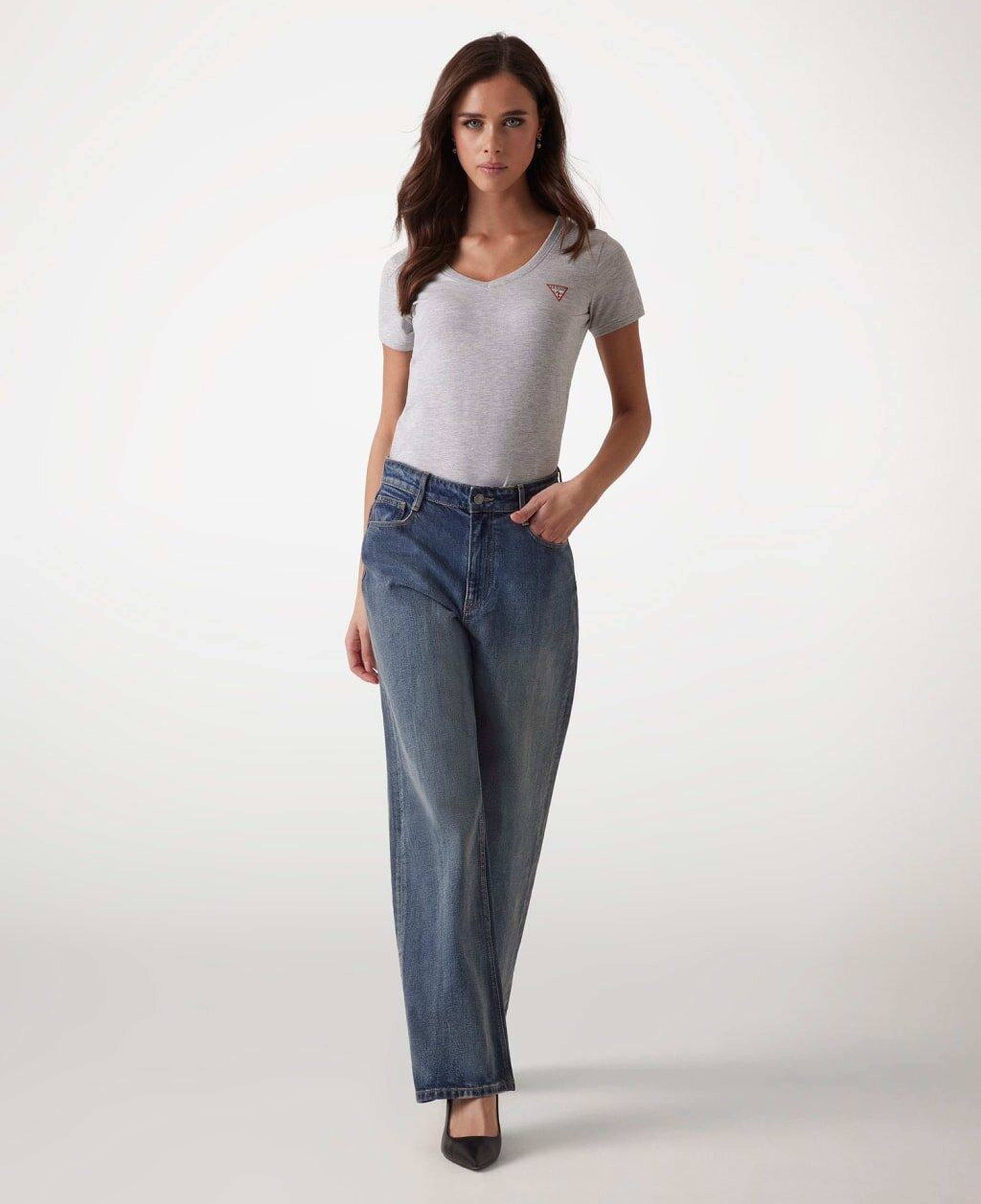 Mini Triangle Kadın Slim Fit T-Shirt