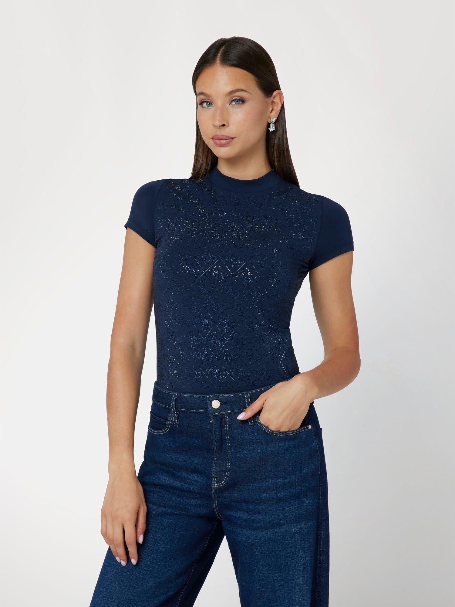 Mock Kadın Slim Fit T-Shirt