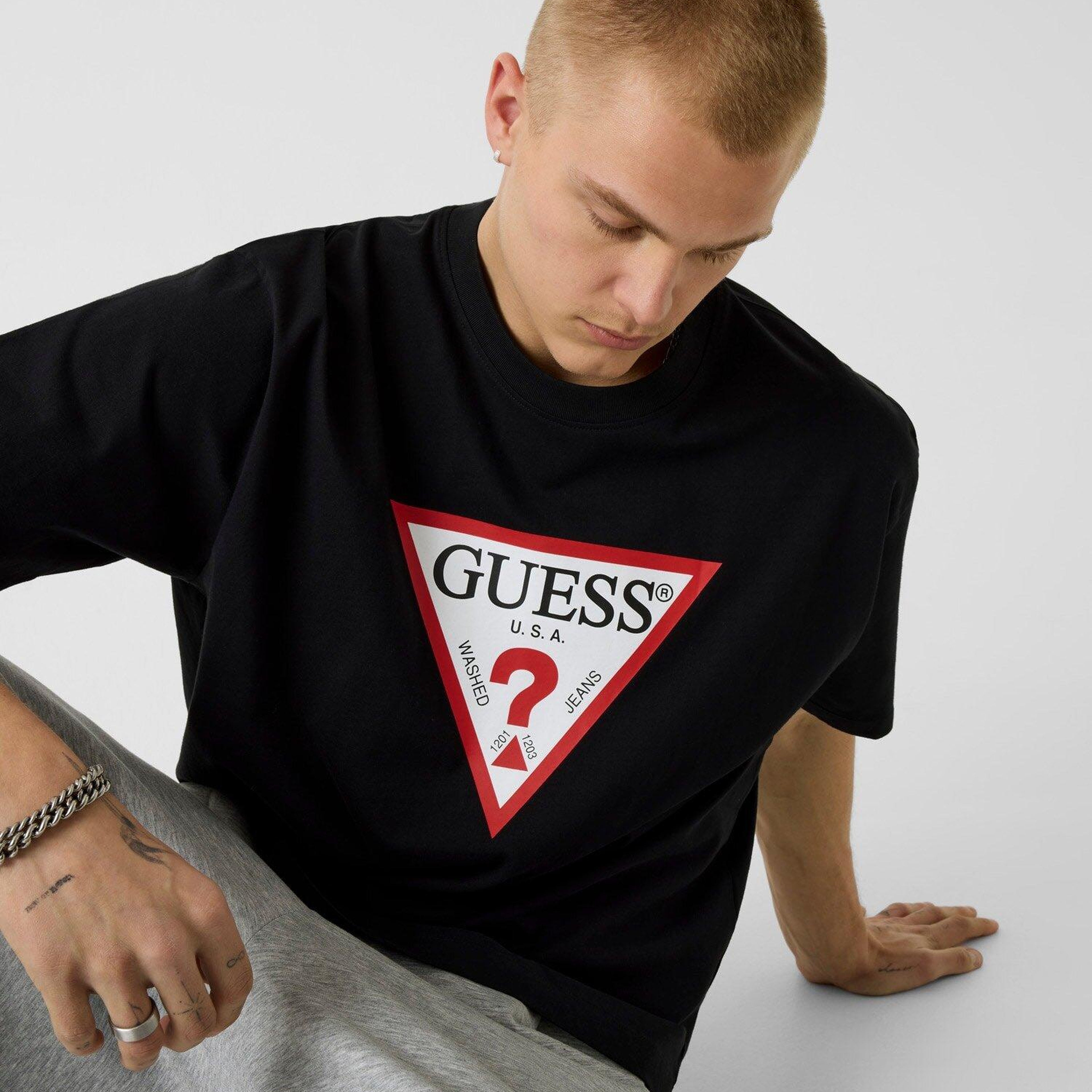 Guess Jeans Erkek Oversize Fit T-Shirt