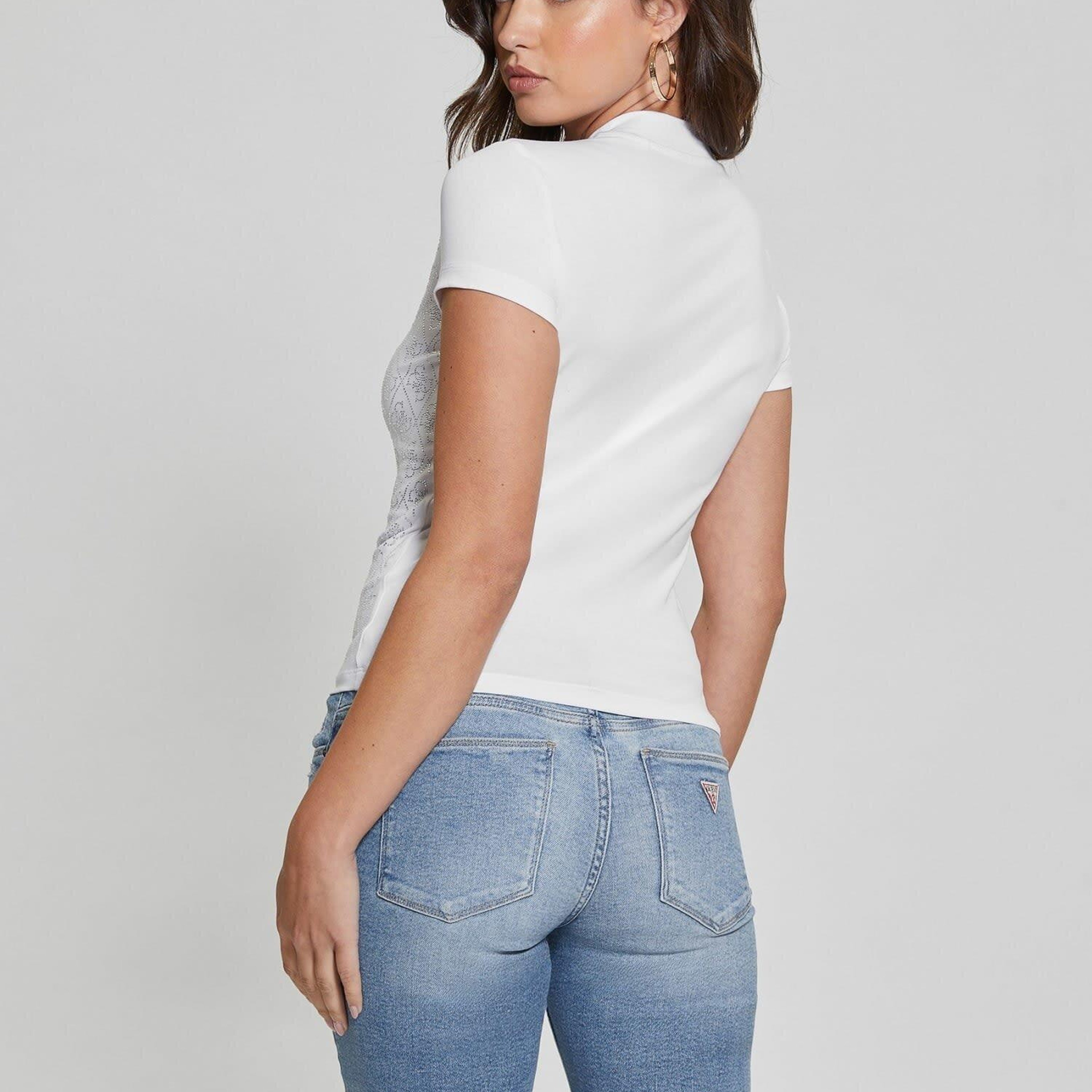 Mock Kadın Slim Fit T-Shirt