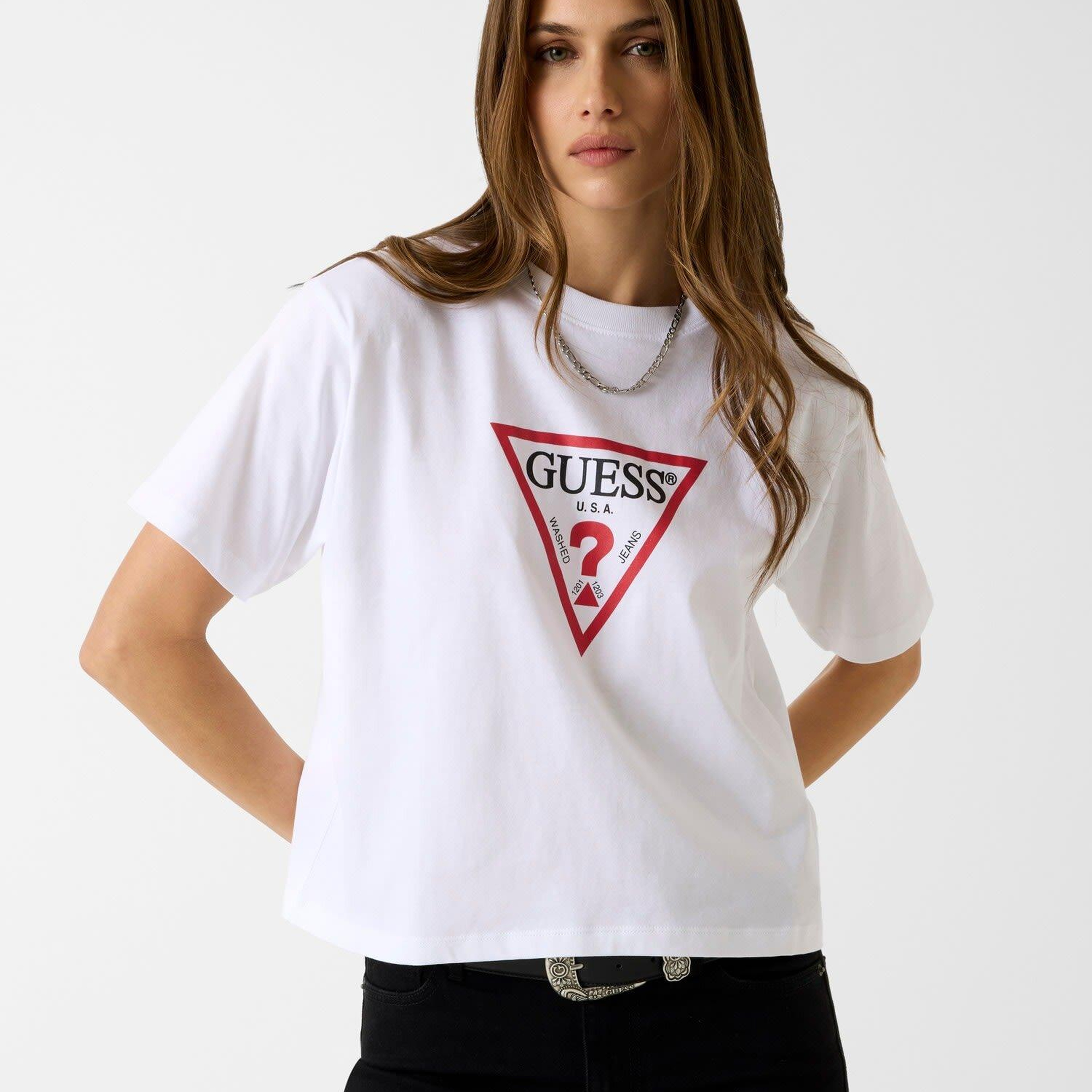 Guess Jeans Boxy Kadın Boxy Fit T-Shirt