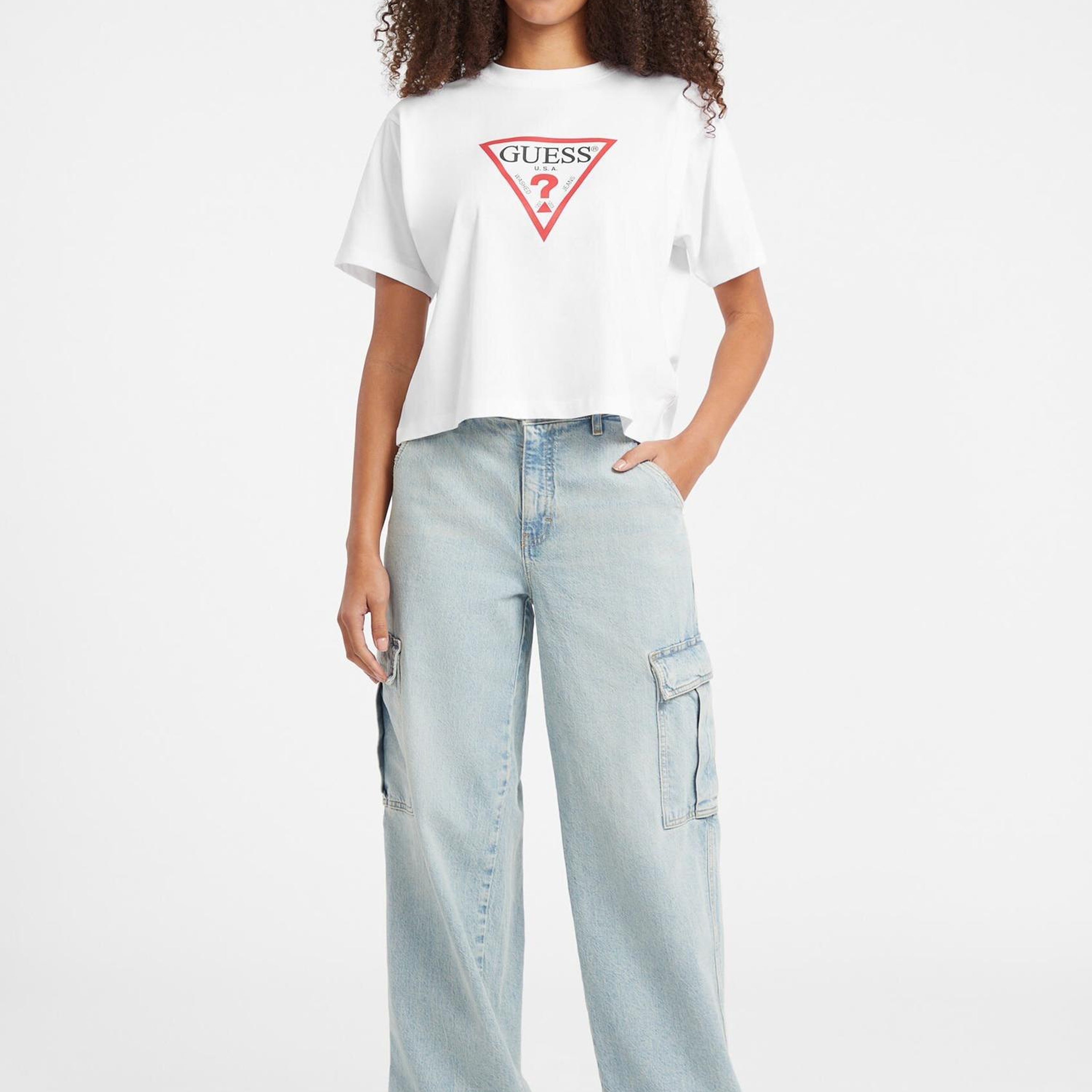 Guess Jeans Boxy Kadın Boxy Fit T-Shirt