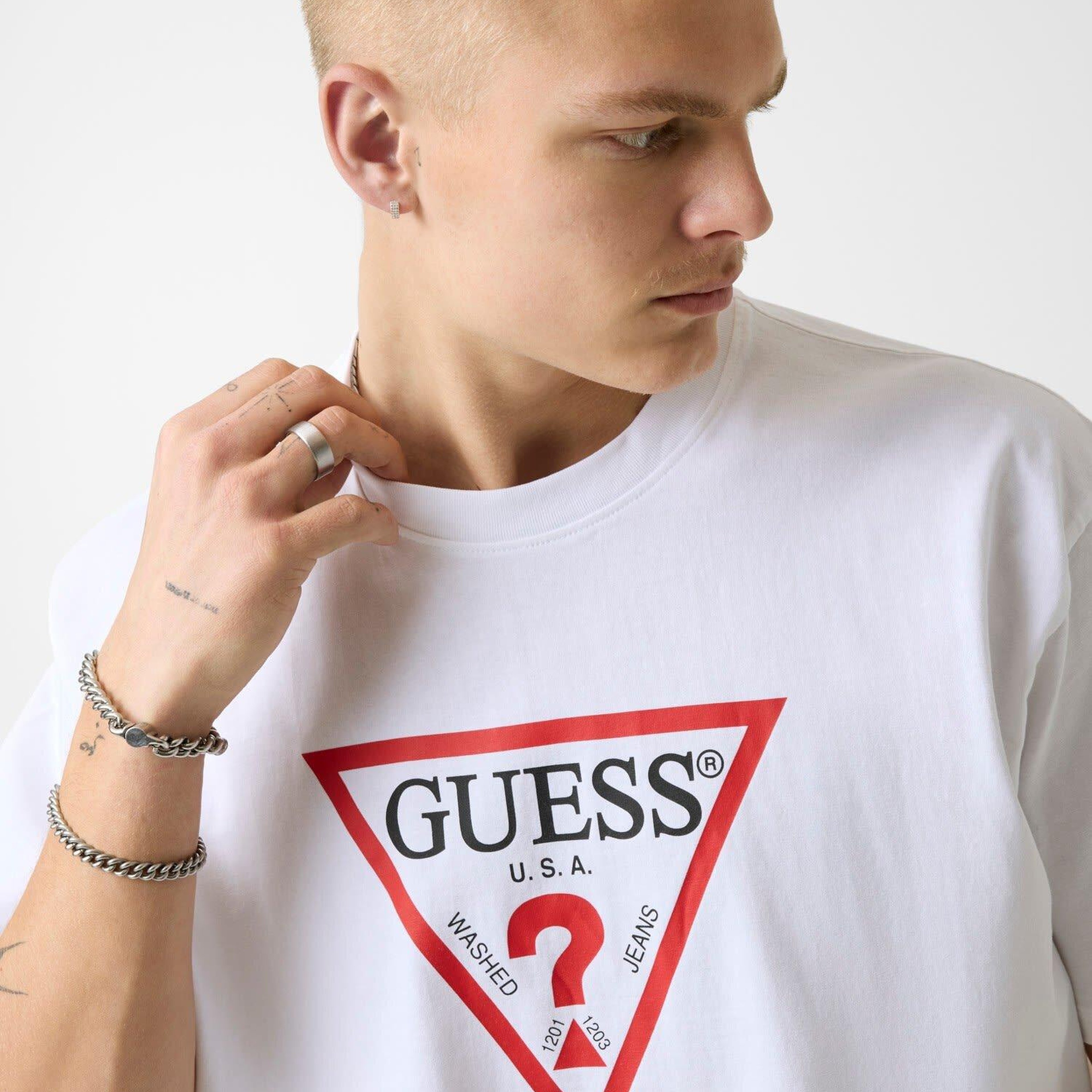 Guess Jeans Erkek Oversize Fit T-Shirt