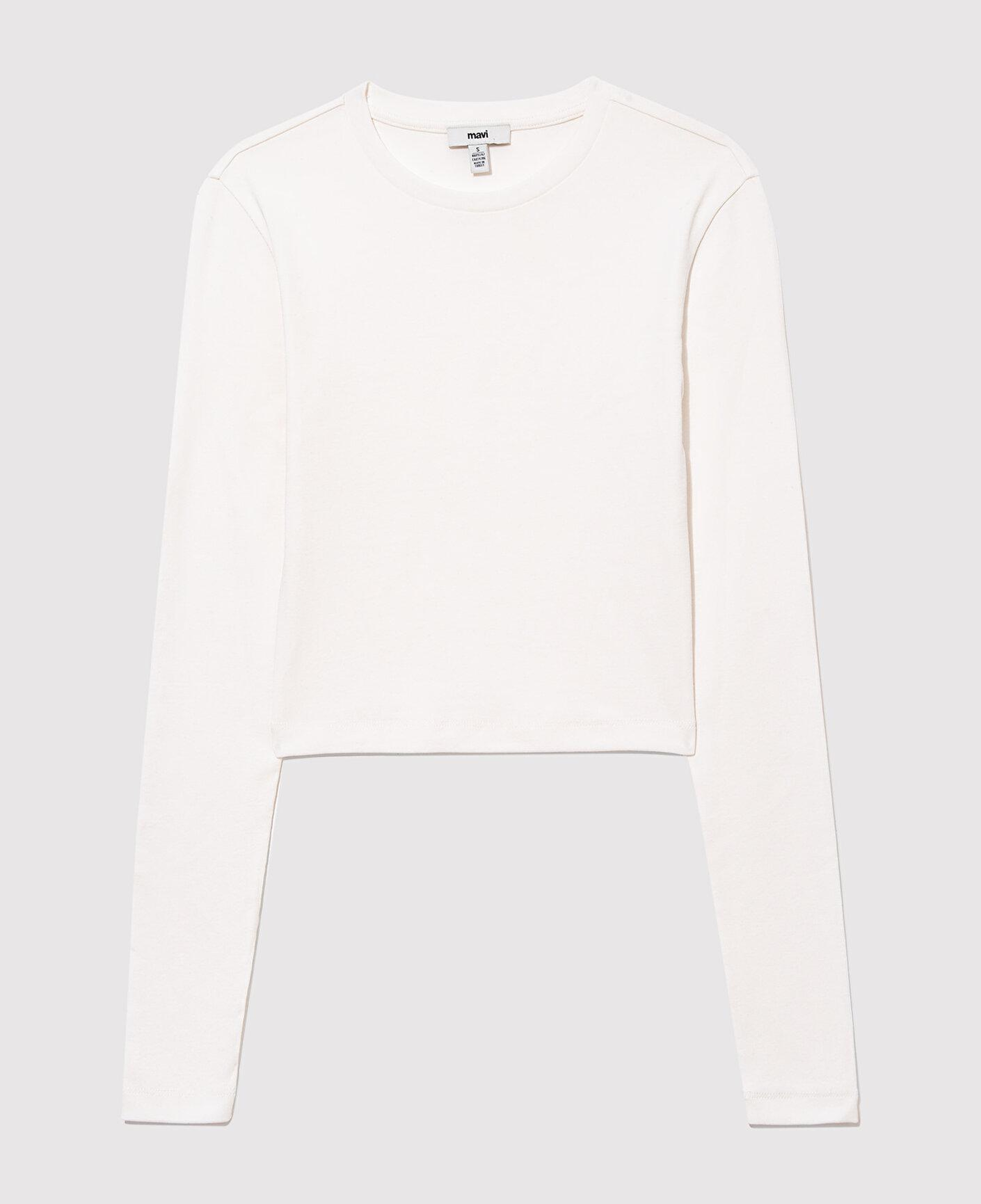 Mavi 2li Uzun Kollu Crop Basic Tişört Fitted / Vücuda Oturan Kesim 1613021-70057