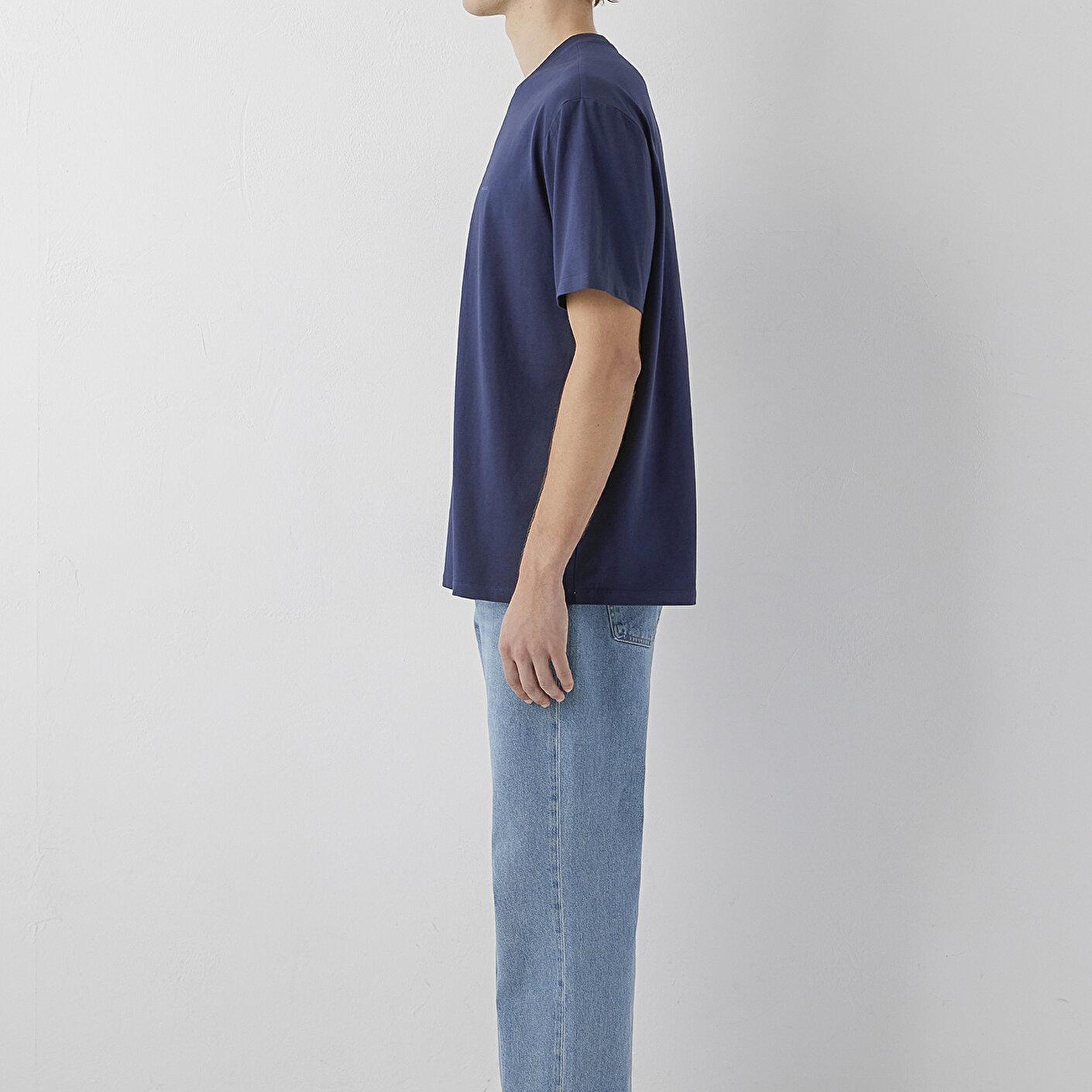 Mavi Mavi Jeans Lacivert Basic Tişört Loose Fit / Bol Rahat Kesim 0613681-70497