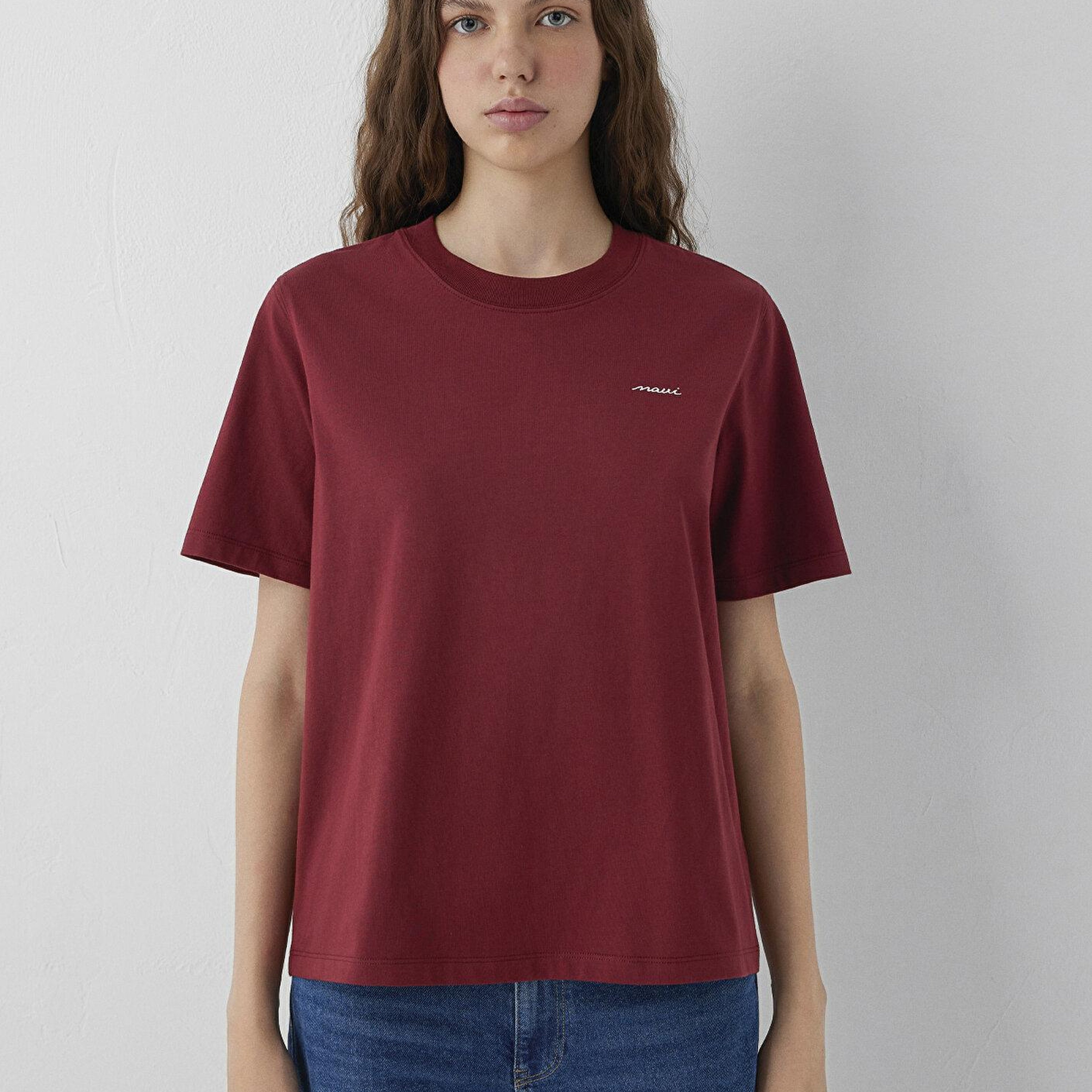 Mavi Mavi Baskılı Kırmızı Tişört Regular Fit / Normal Kesim 1614108-85633