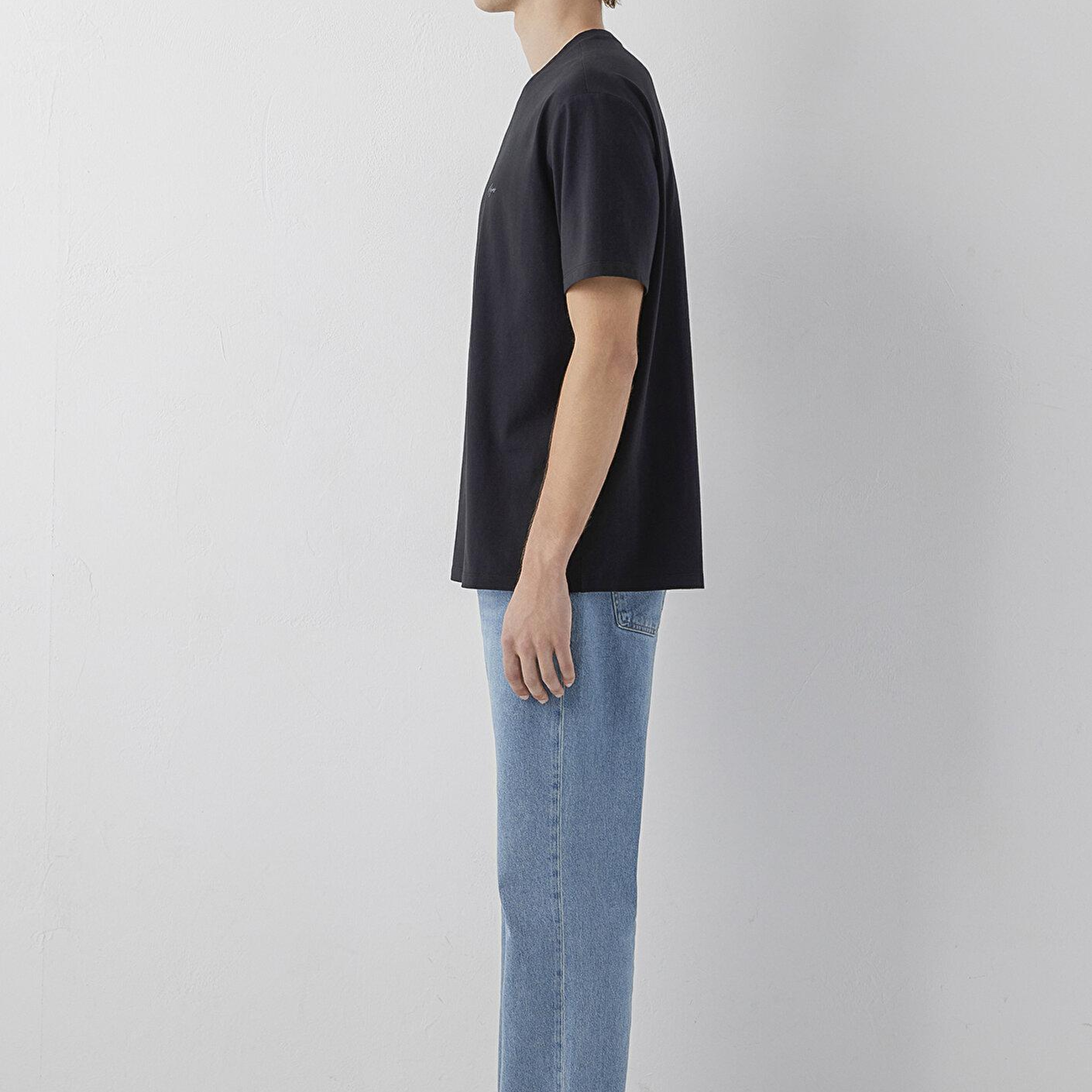 Mavi Mvjns Siyah Basic Tişört Loose Fit / Bol Rahat Kesim 0613680-900